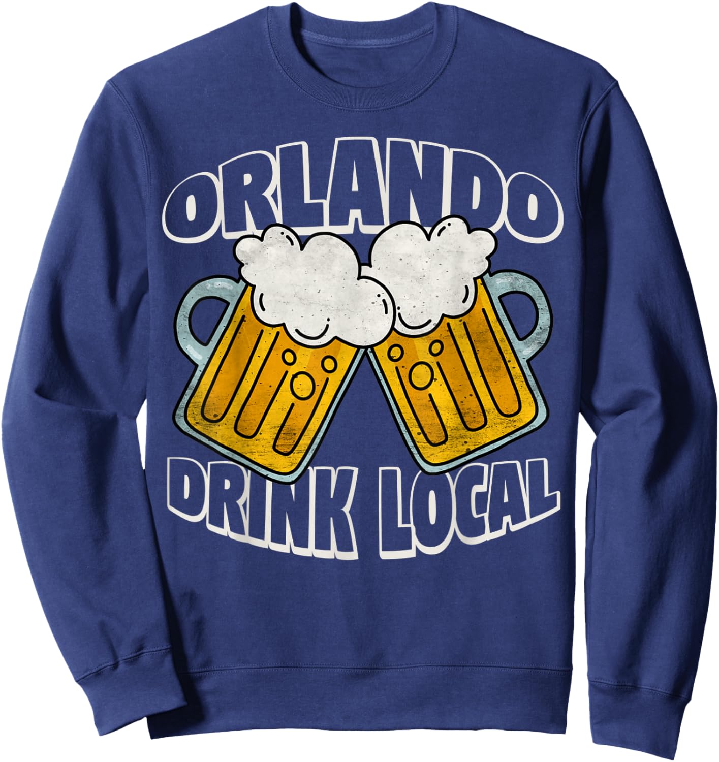Orlando Craft Beer, Florida Cold Beer Drinker Men Women Sweatshirt - Sweatshirt | Navy