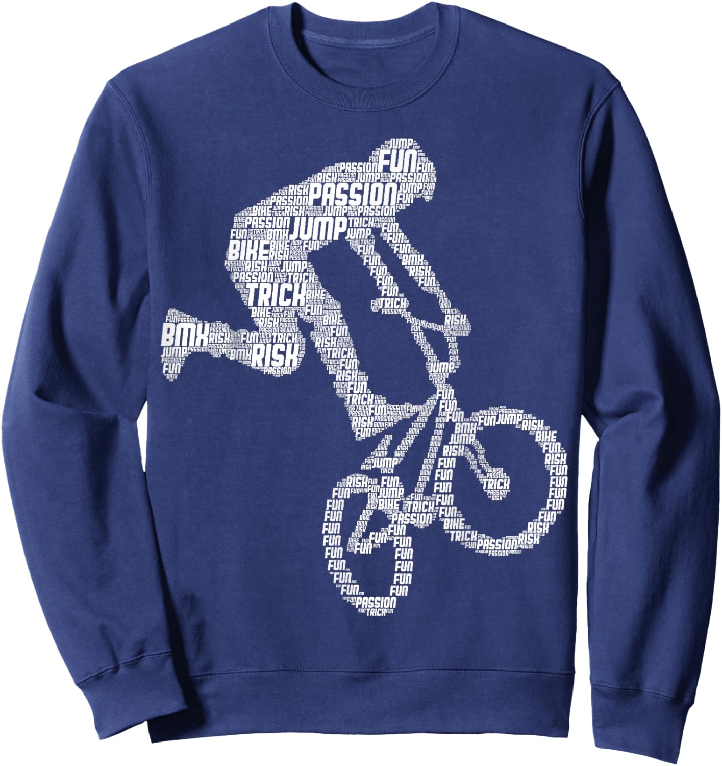 BMX Bike Stunt Freestyle Rider Boys Children Sweatshirt - Sweatshirt | Navy