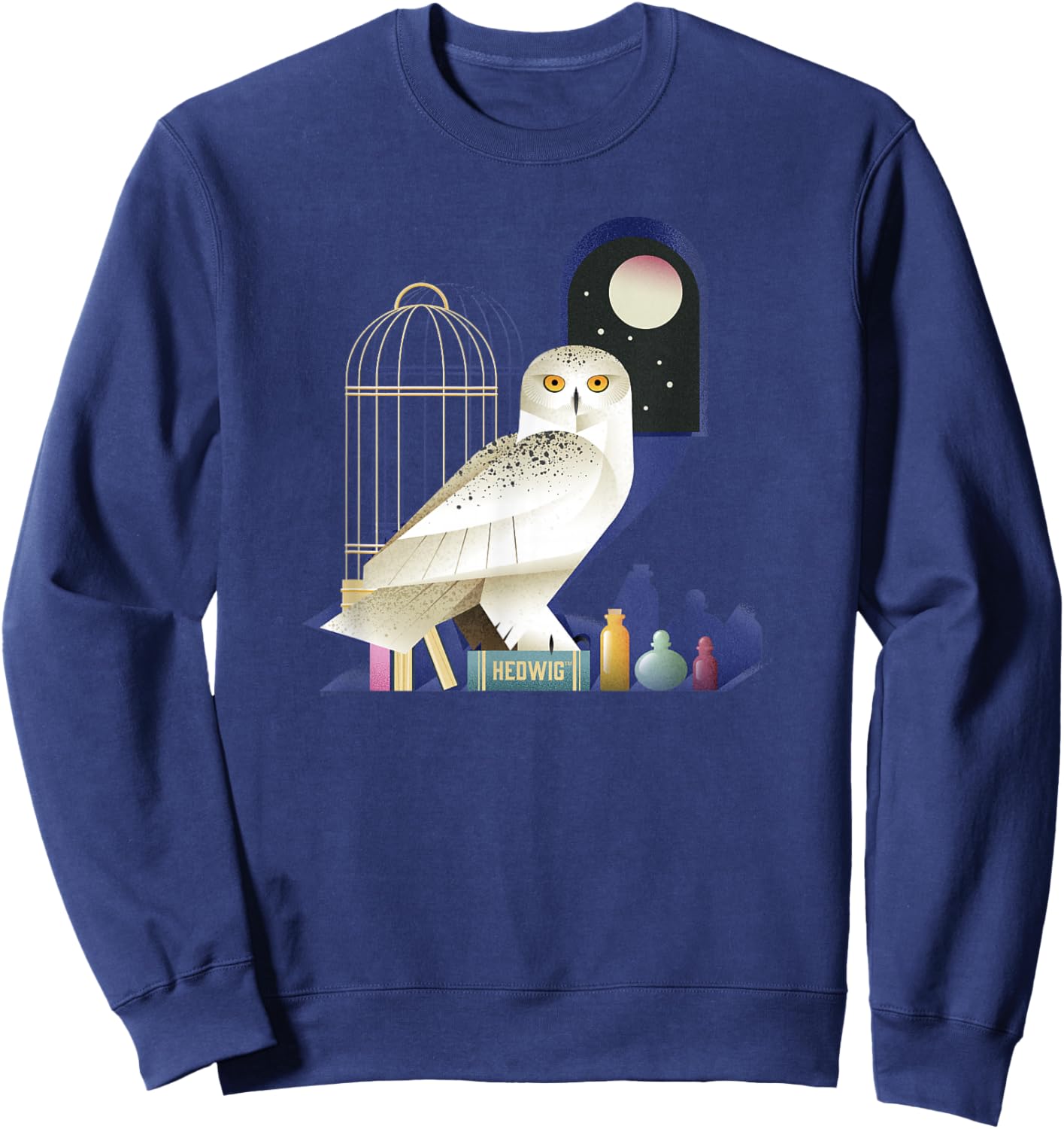 Harry Potter Deathly Hallows 2 Hedwig Profile Poster Sweatshirt - Sweatshirt | Navy
