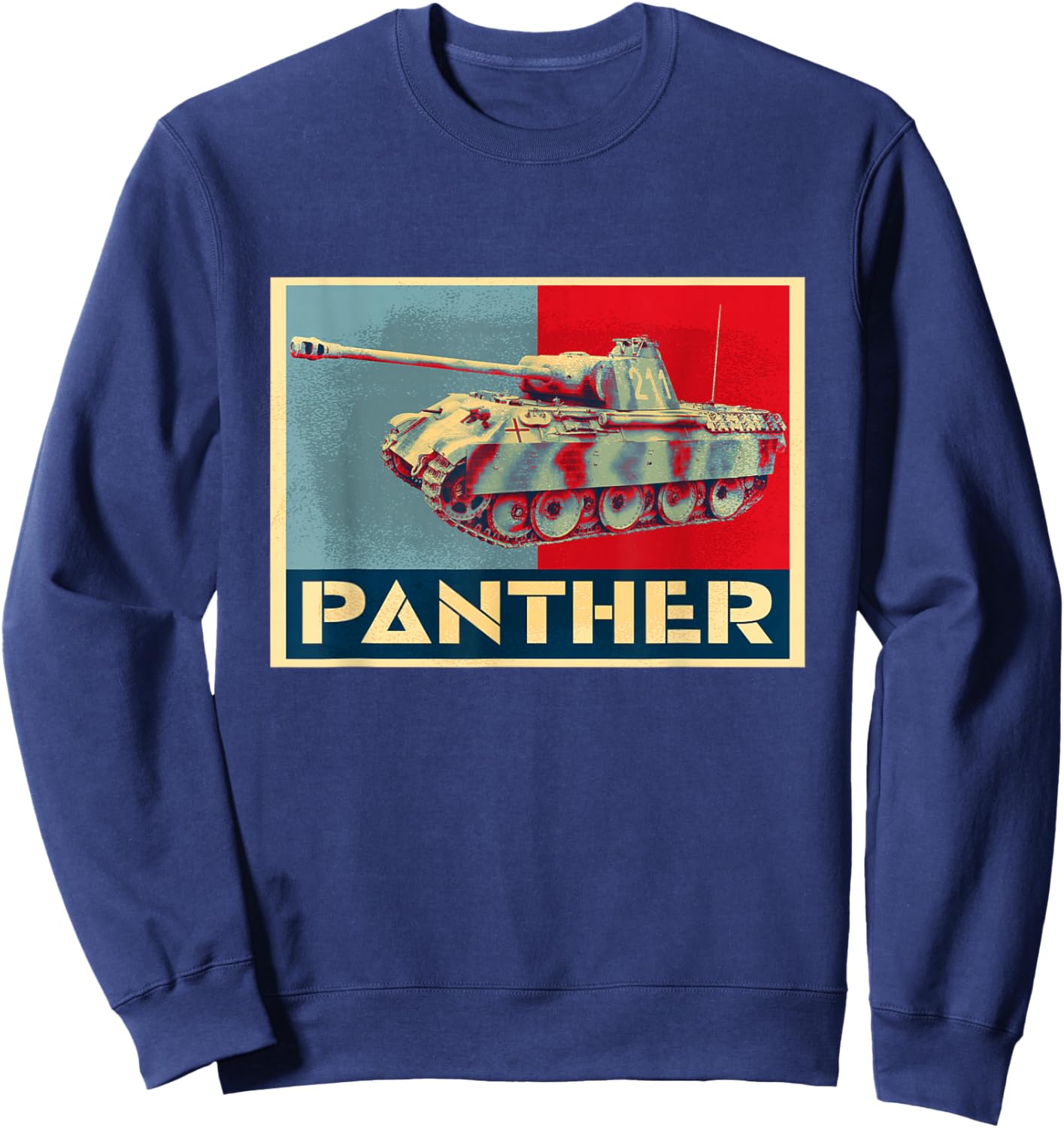 Panther Panzer V Tank WW2 Military Armored Vehicle AFV Sweatshirt - Sweatshirt | Navy