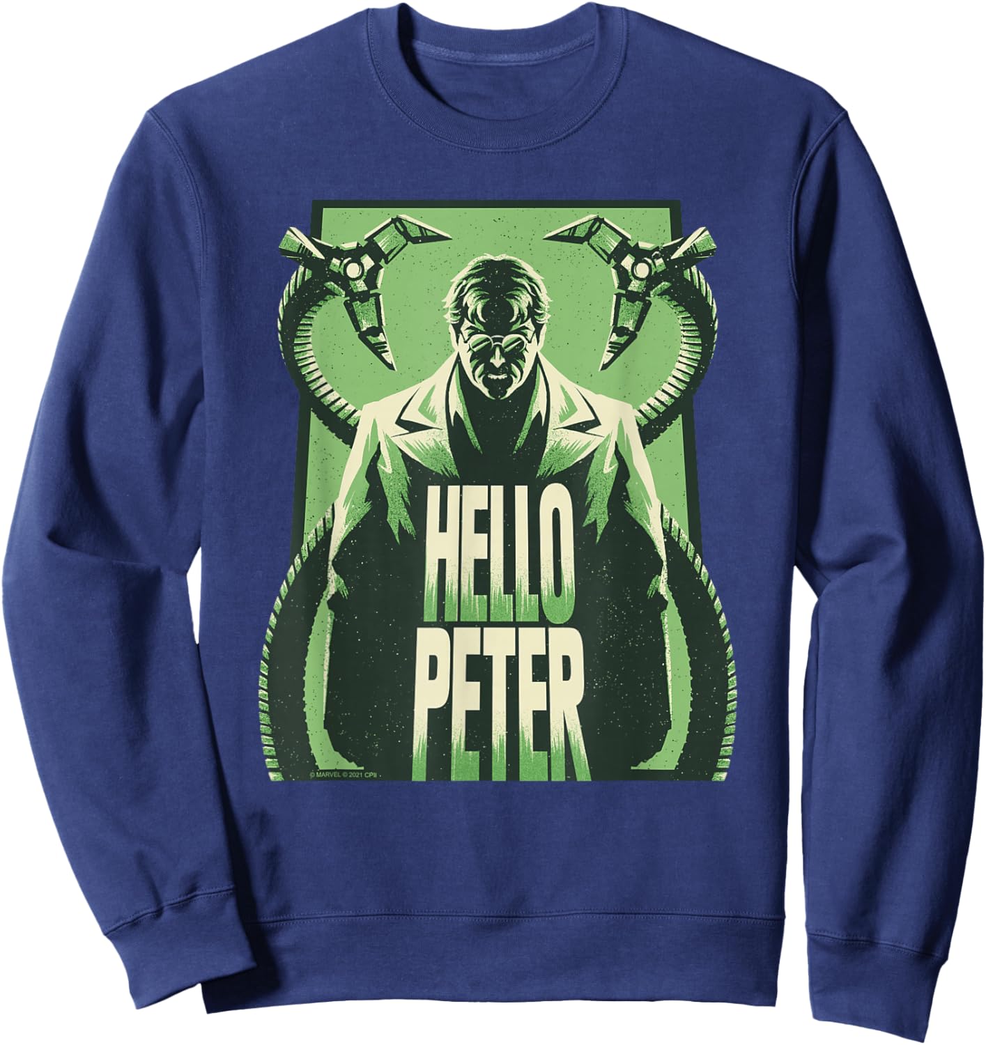 Marvel Spider-Man: No Way Home Doc Ock Tentacles Hello Peter Sweatshirt - Sweatshirt | Navy