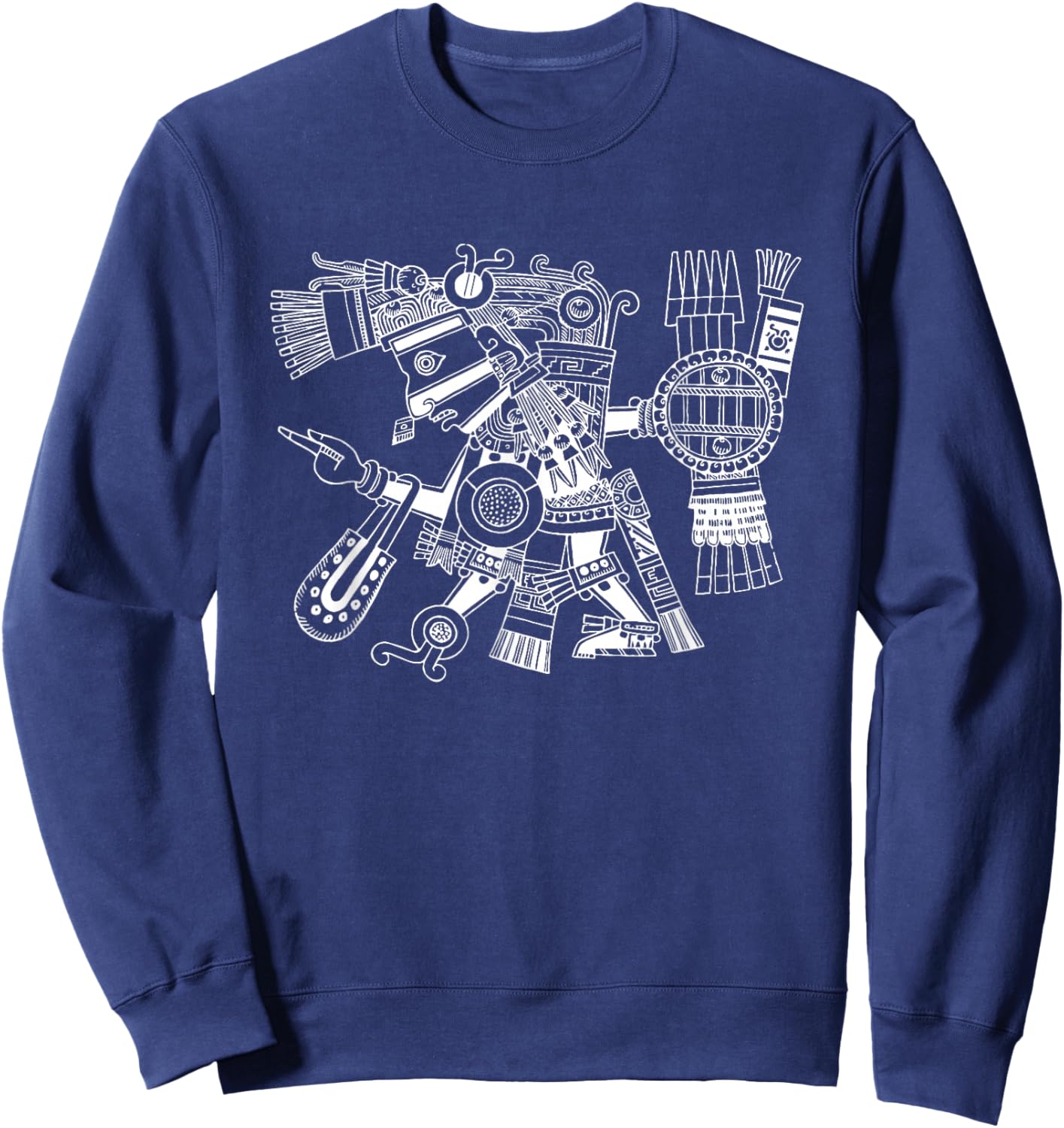 Maya patron deity Tezcatlipoca warrior Aztec Indians Mexico Sweatshirt - Sweatshirt | Navy