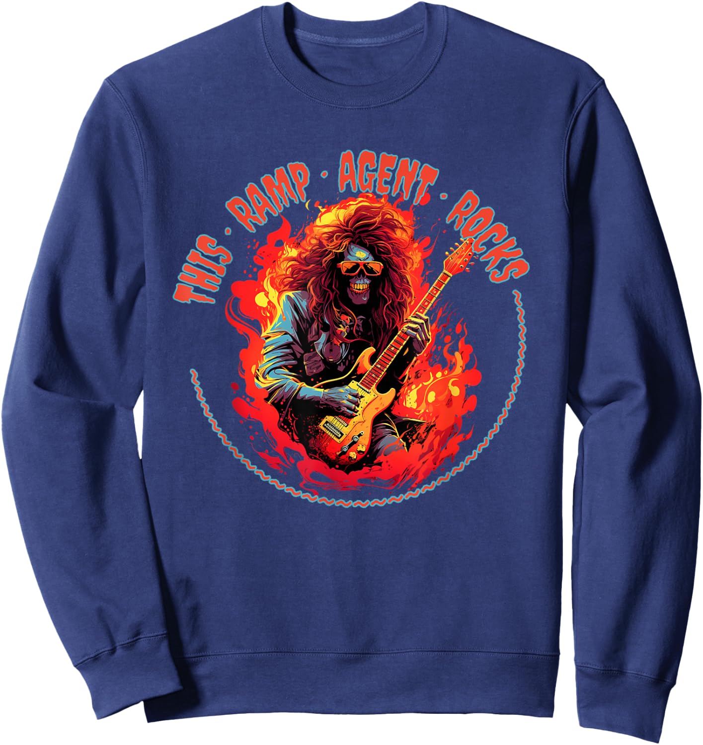 This Ramp Agent Rocks Funny Musician Sweatshirt - Sweatshirt | Navy