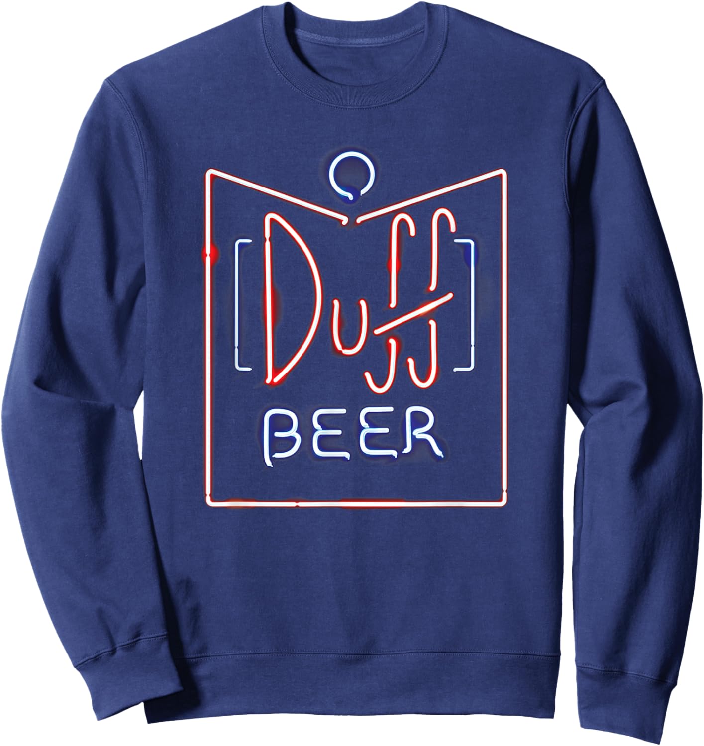 The Simpsons Duff Beer Neon Sign Sweatshirt - Sweatshirt | Navy