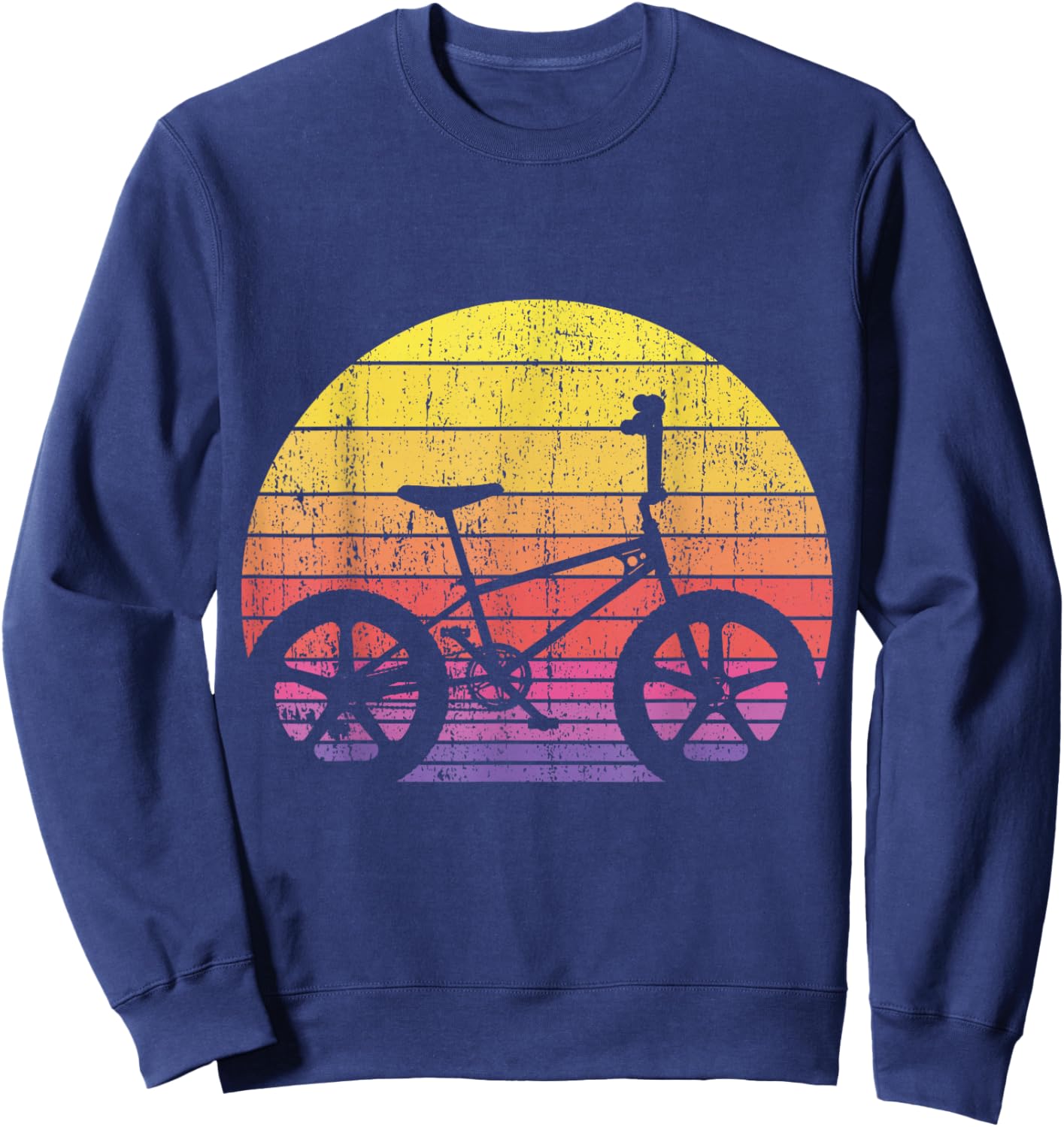 Old School 80's Rad BMX Freestyle Race Bike Rider Sweatshirt - Sweatshirt | Navy