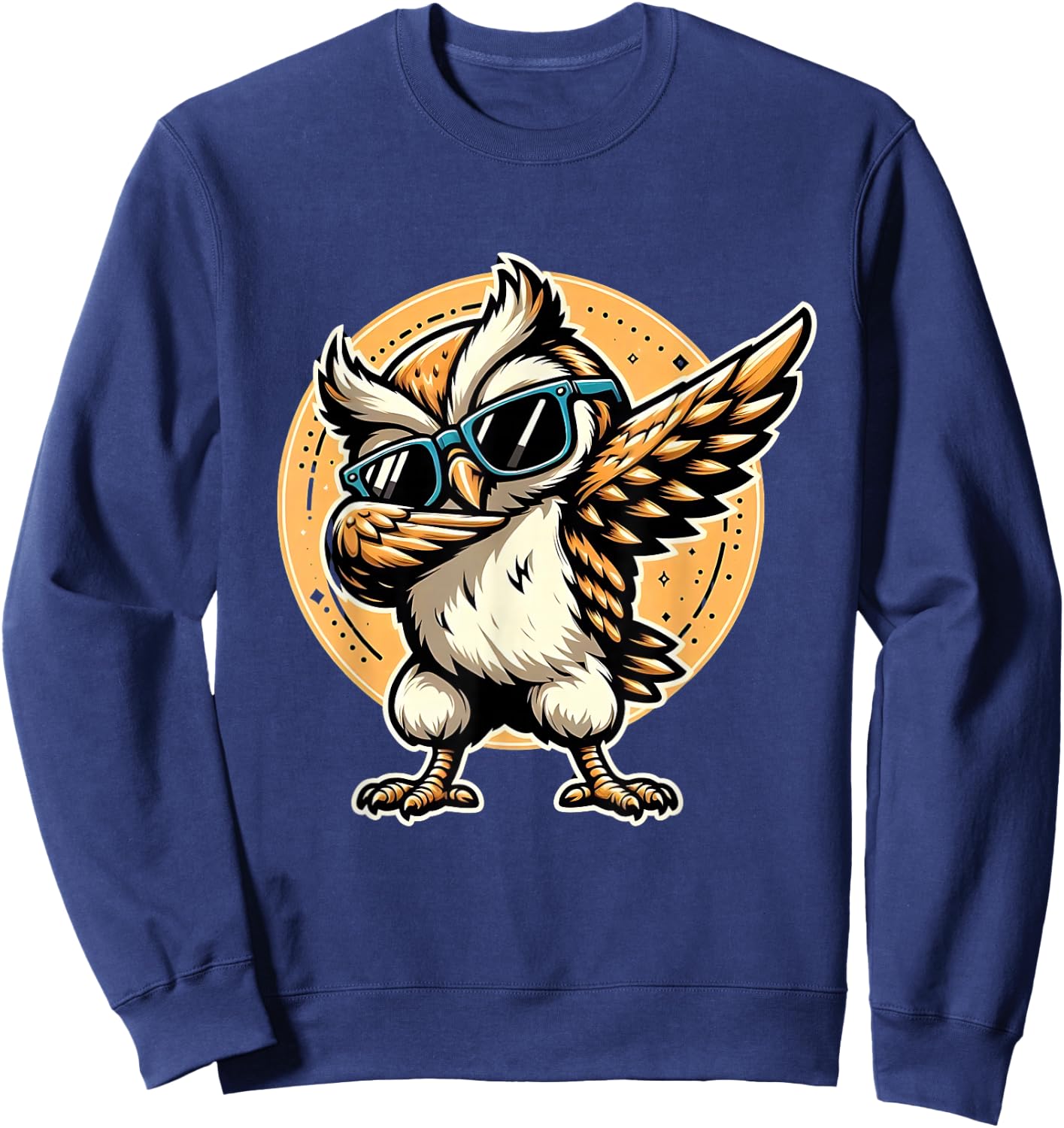 Dabbing Owl Funny Cool Dab Dance Owl Lover Sweatshirt - Sweatshirt | Navy