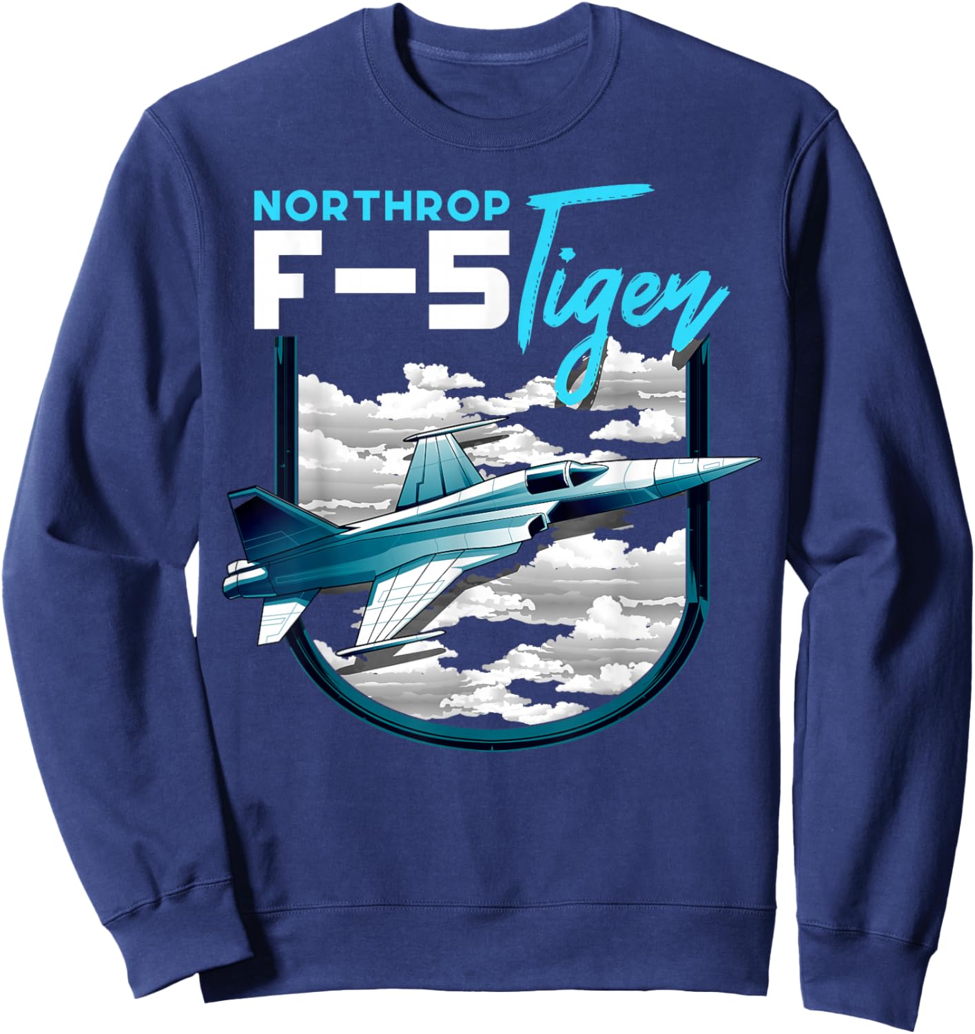 F5 Tiger Jet Vintage Machine Veteran Pilot Sweatshirt - Sweatshirt | Navy