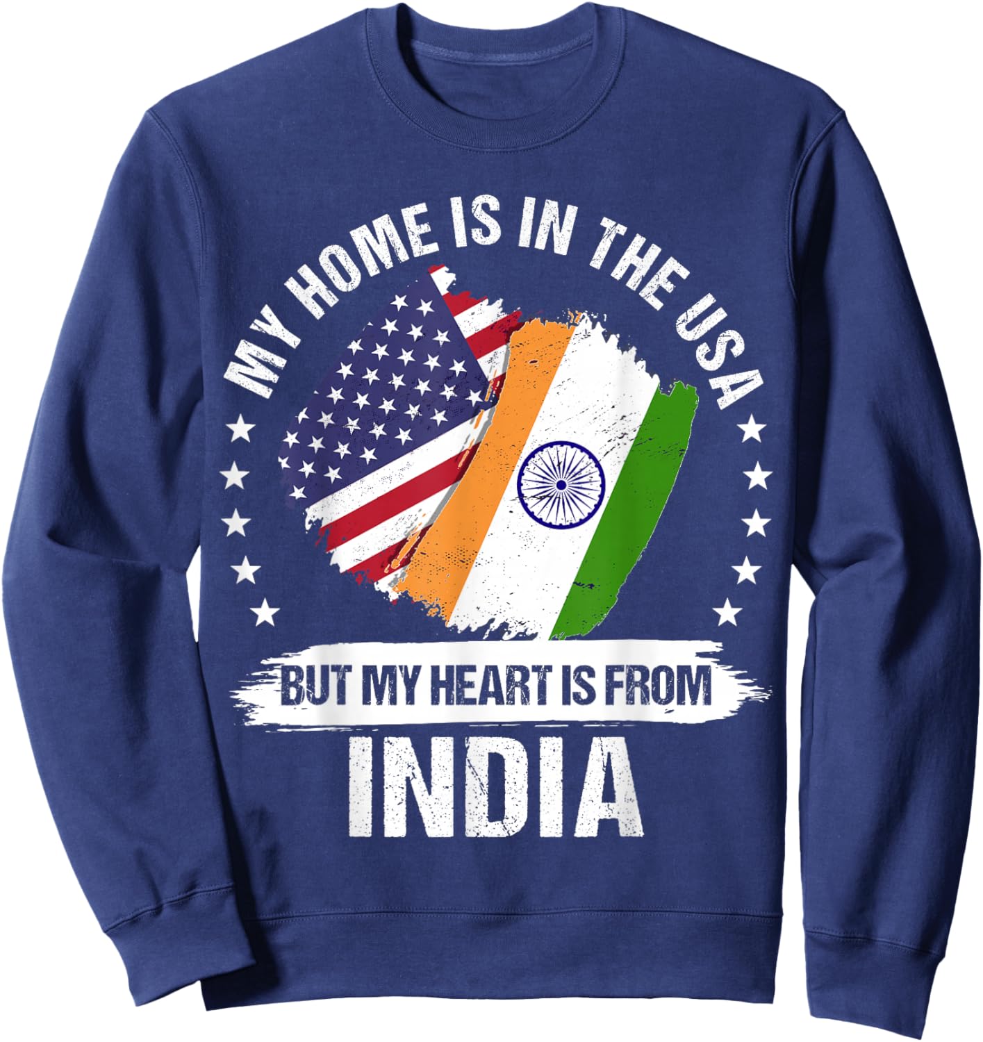 American Patriot India Flag American Indian Roots Sweatshirt - Sweatshirt | Navy