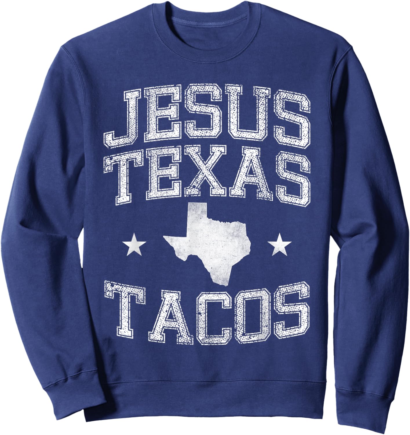 Texas Flag State US Vintage Longhorn Texas Retro Sweatshirt - Sweatshirt | Navy