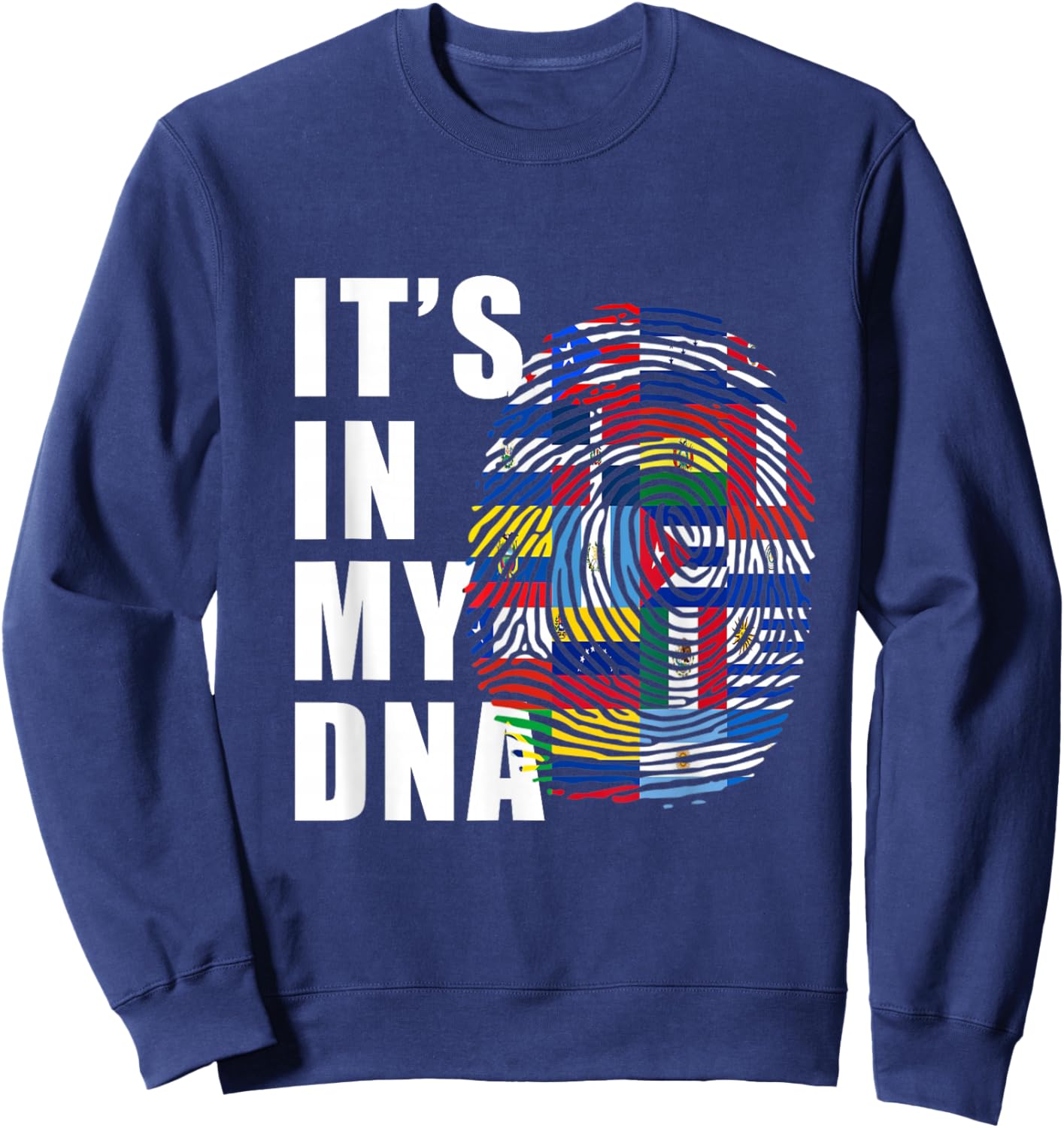 It's in my DNA Latino Latina Pride Hispanic Heritage Month Sweatshirt - Sweatshirt | Navy