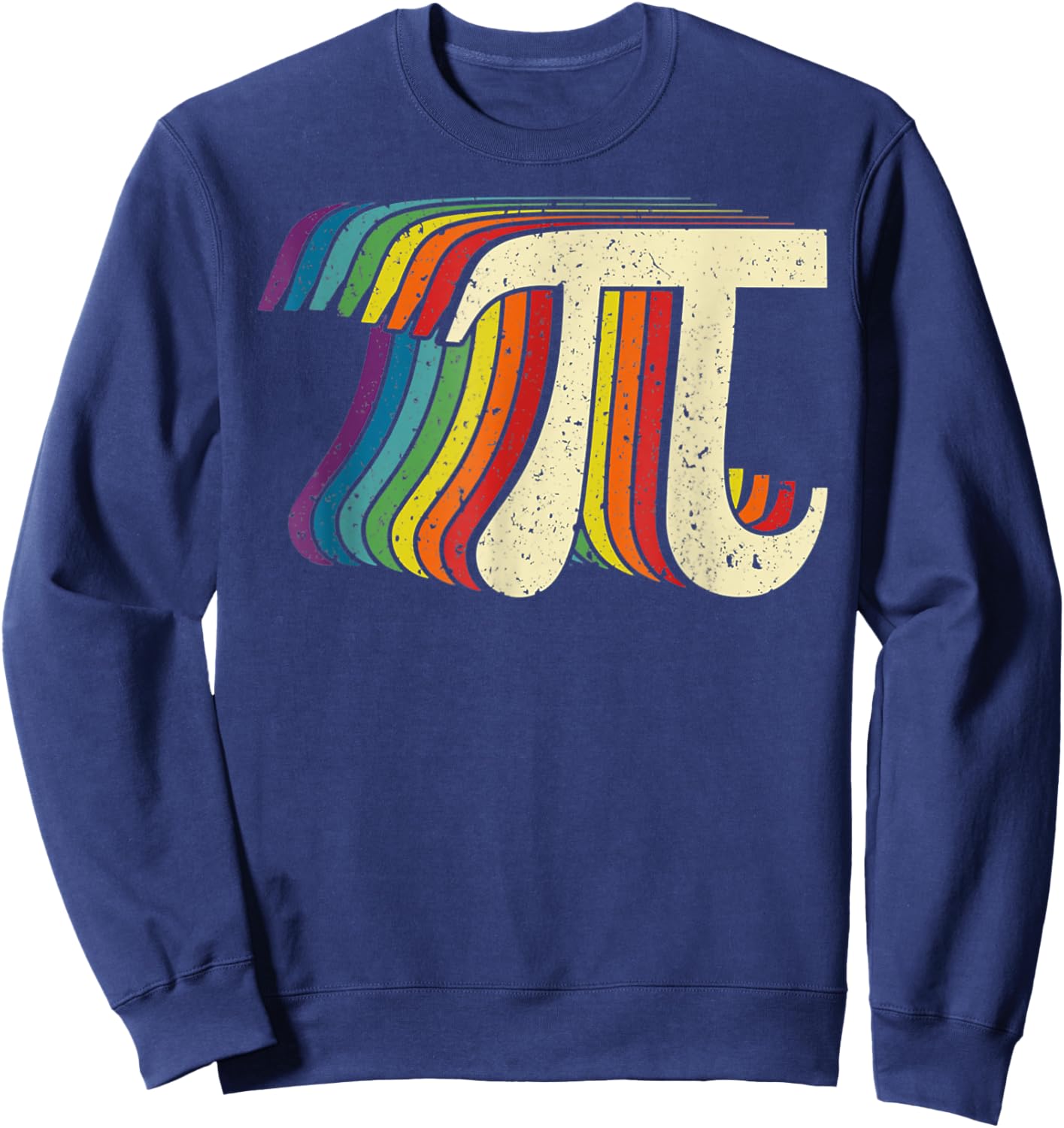 Leopard Rainbow Pi Day Shirt Spiral Pi Math Teacher 3.14 Women Kids Sweatshirt - Sweatshirt | Navy