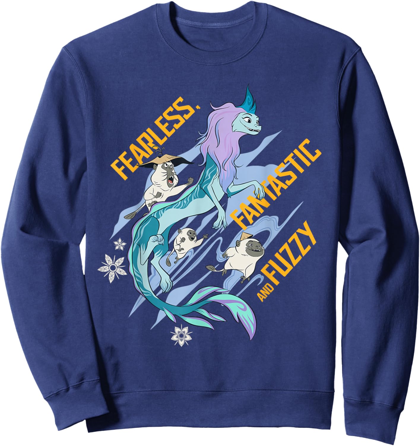 Disney Raya and the Last Dragon Fearless Fantastic Fuzzy Sweatshirt - Sweatshirt | Navy