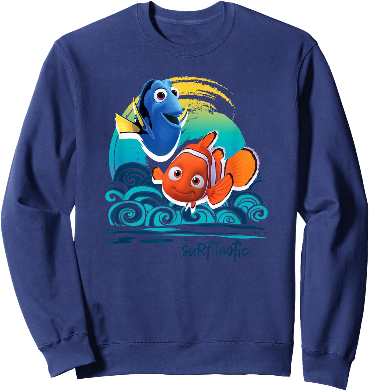 Disney Pixar Finding Nemo Surf-Tastic with Nemo & Dory Small Sweatshirt - Sweatshirt | Navy