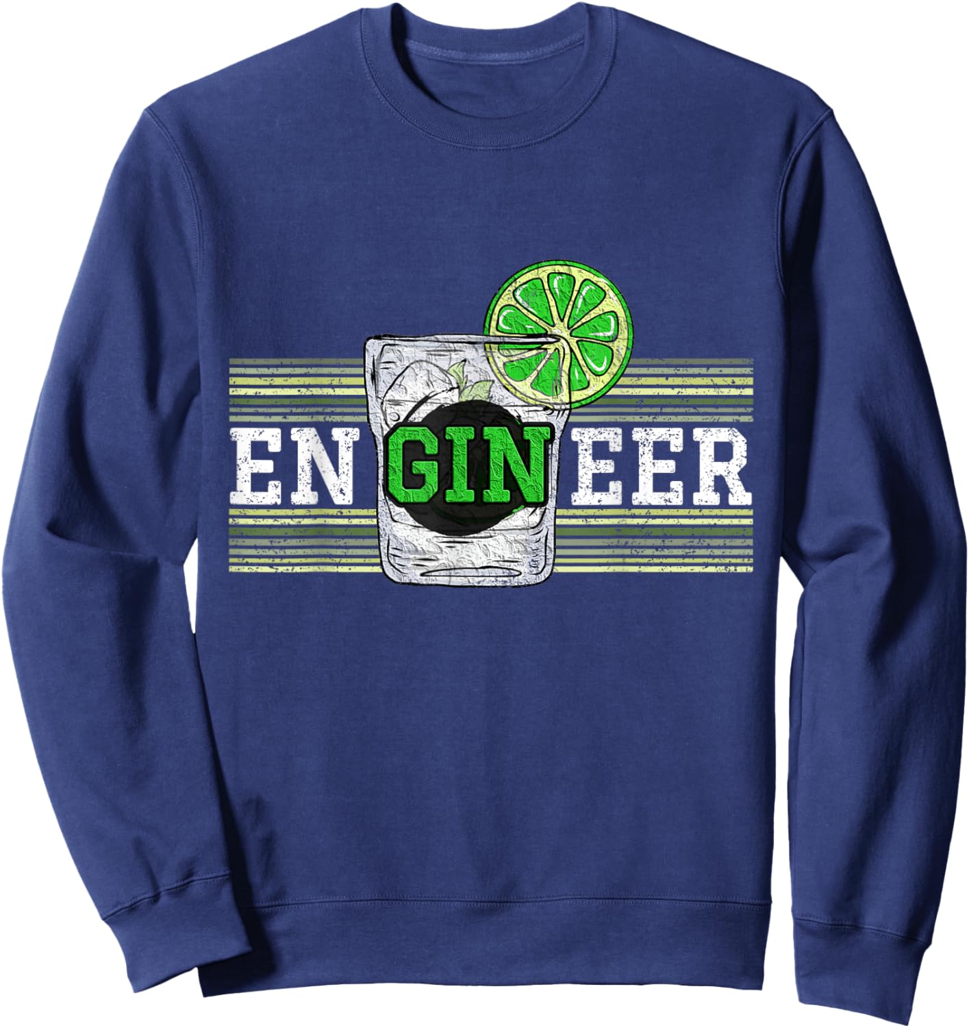 Engineer Gin "EnGinEer" Alcohol Electromechanic Profession Sweatshirt - Sweatshirt | Navy
