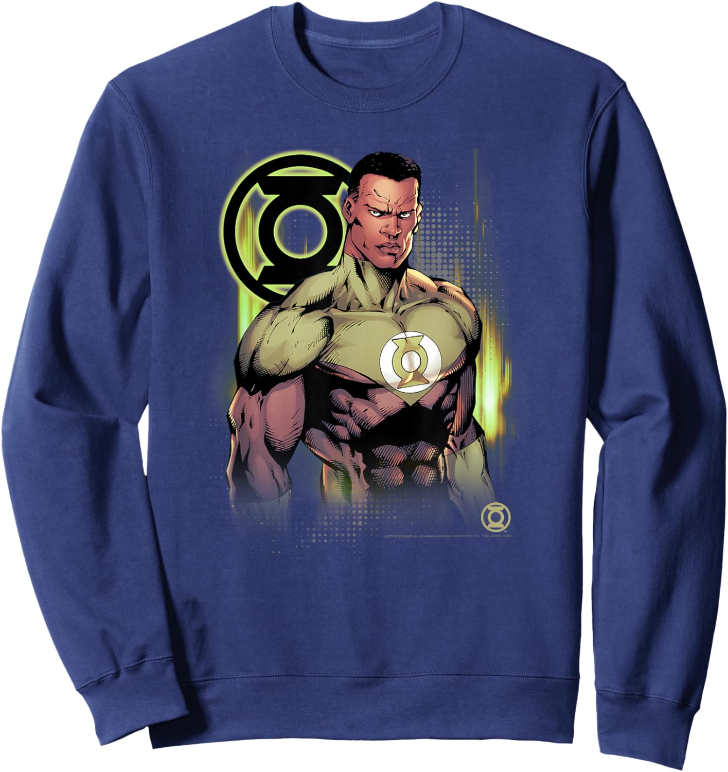 DC Comics Justice League Green Lantern Fierce Warrior Sweatshirt - Sweatshirt | Navy