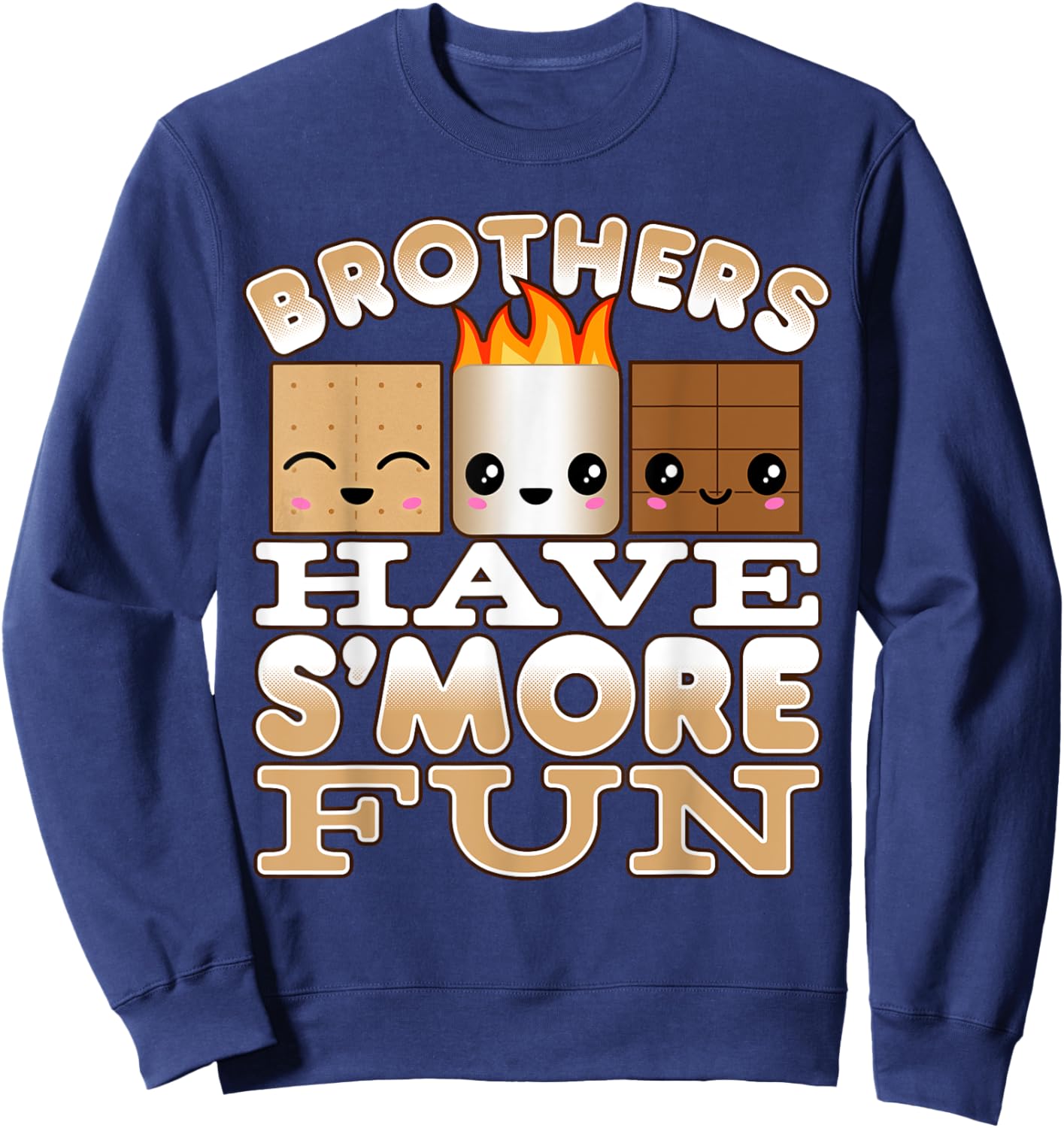 Family Camping Shirts For Boys Brothers Have S'more Fun Sweatshirt - Sweatshirt | Navy