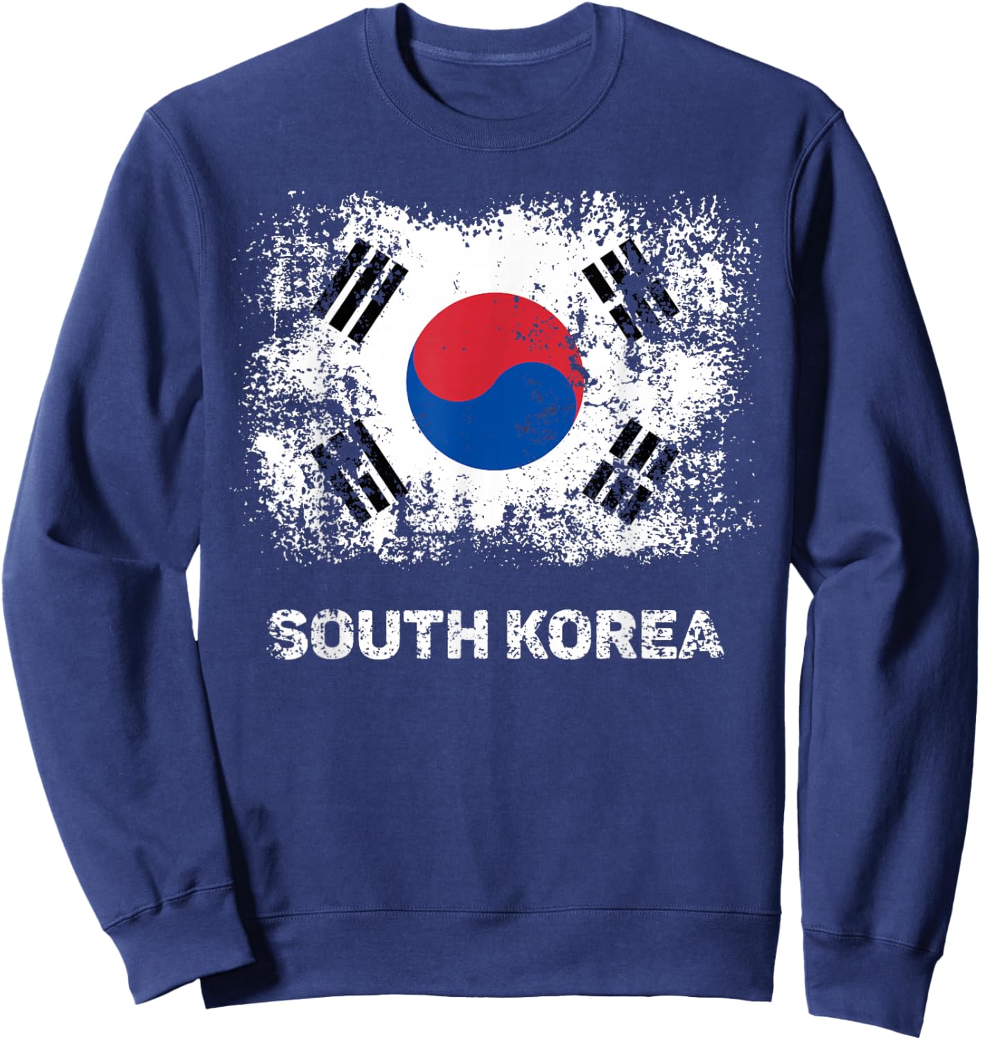 South Korean Flag Shirt Patriotic South Korea Flag Women Kids Men Sweatshirt - Sweatshirt | Navy
