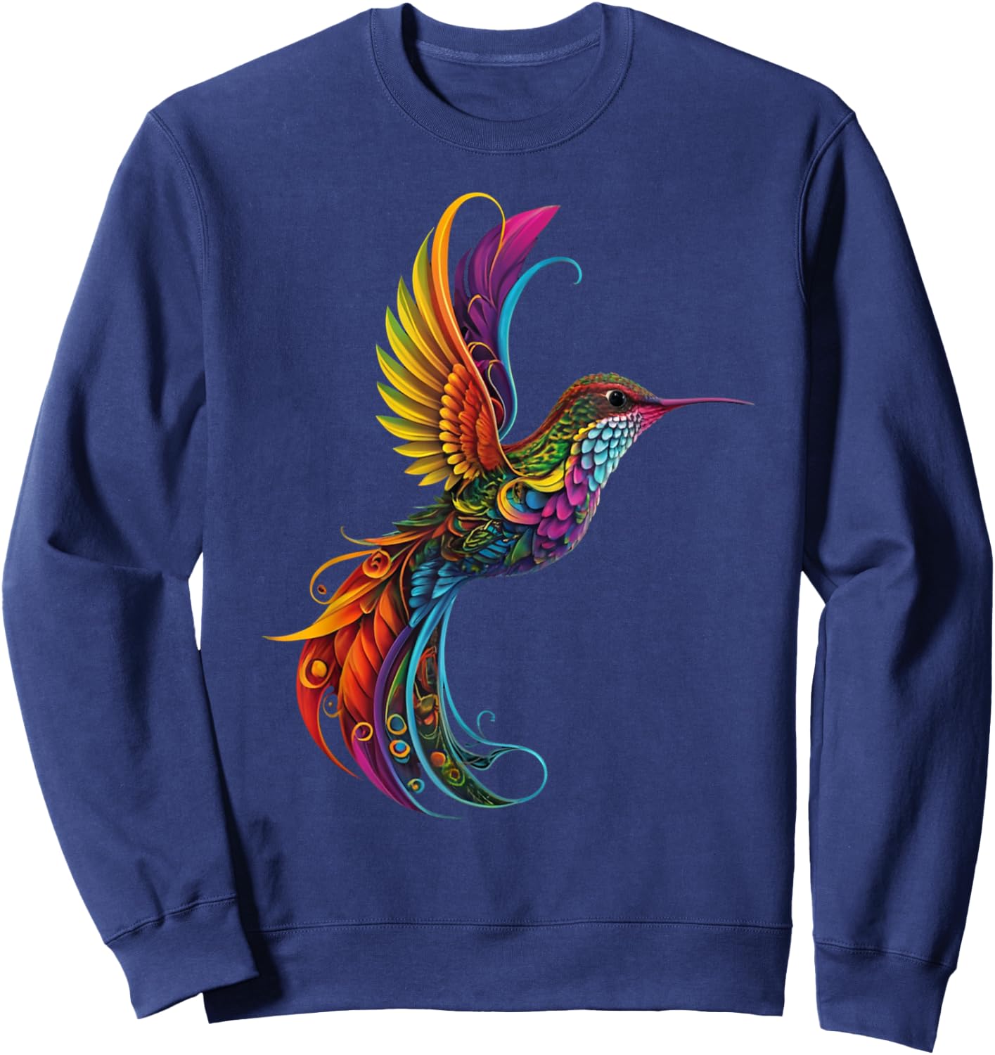 Hummingbird Native American Indian Tribal Indigenous Bird Sweatshirt - Sweatshirt | Navy