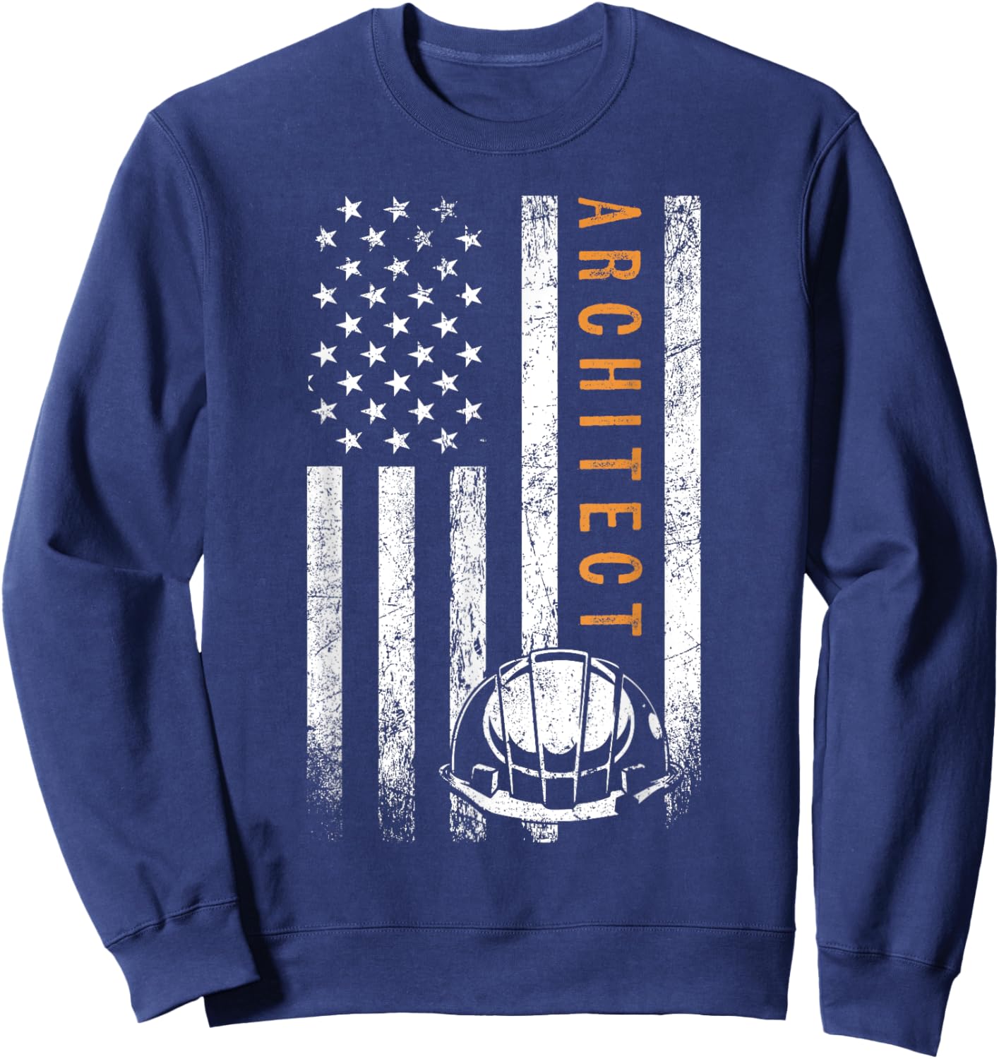 Architect American Flag Design Architecture Sweatshirt - Sweatshirt | Navy