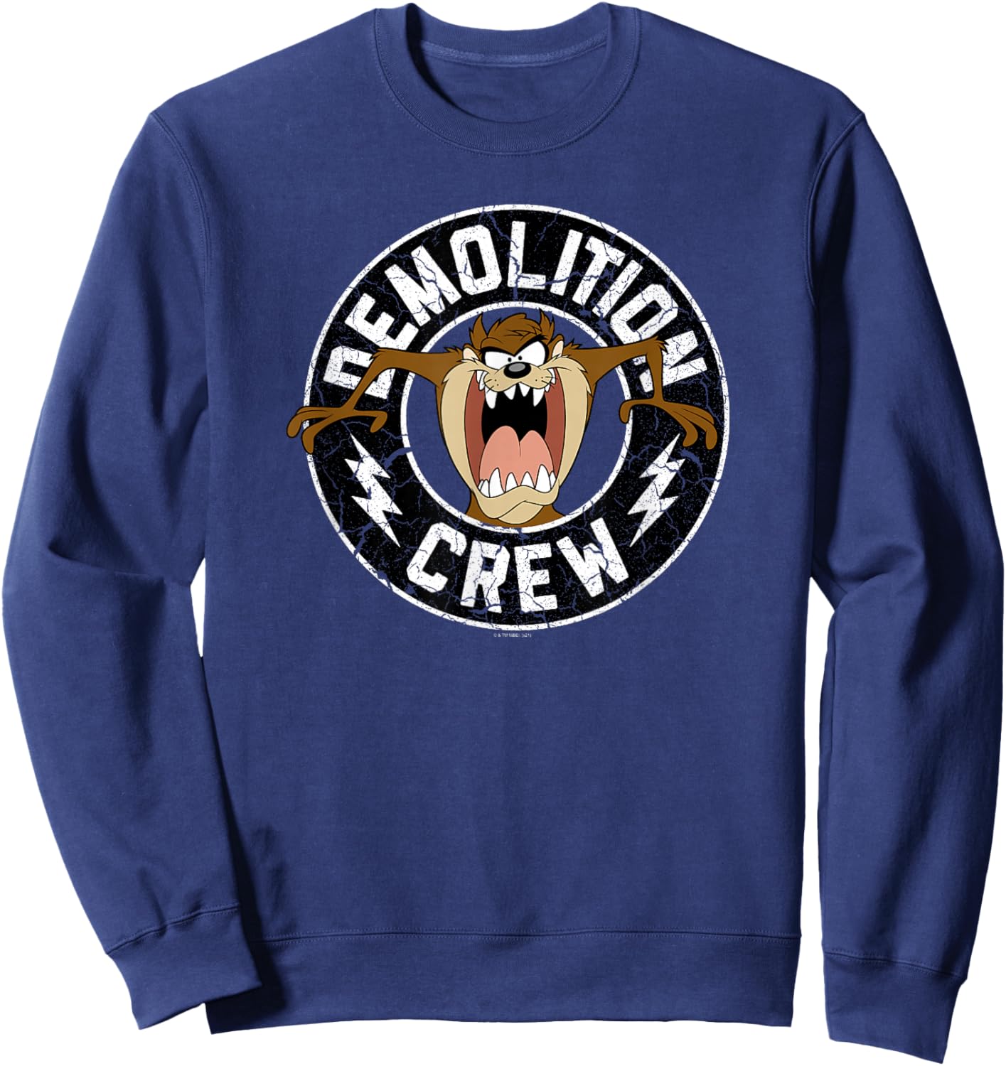 Looney Tunes Taz Demolition Crew Logo Sweatshirt - Sweatshirt | Navy