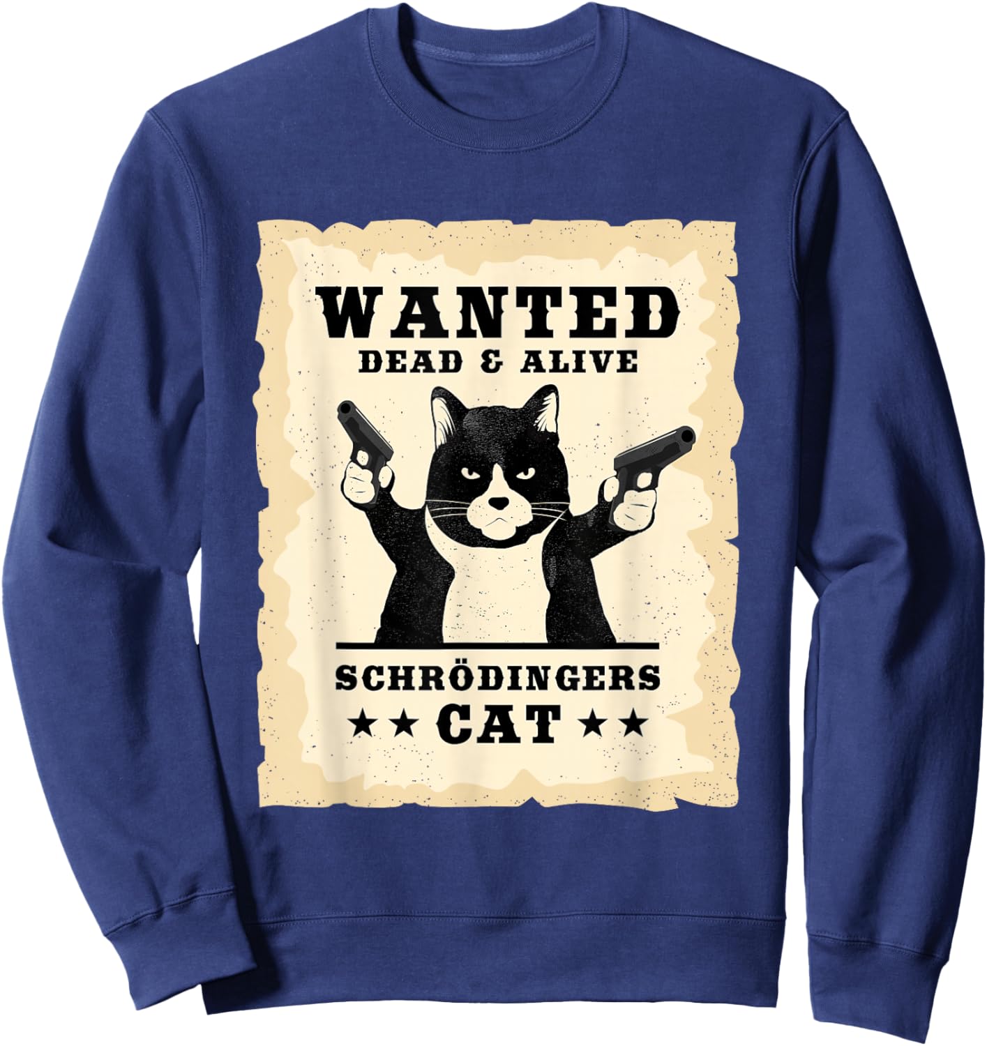 Schrodingers Cat Physics Paradox Quantum Mechanics Science Sweatshirt - Sweatshirt | Navy