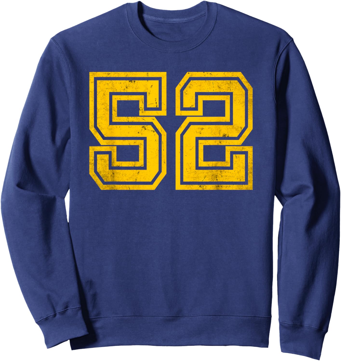 Destgierte Yellow Number 52 Sports Team Sweatshirt - Sweatshirt | Navy