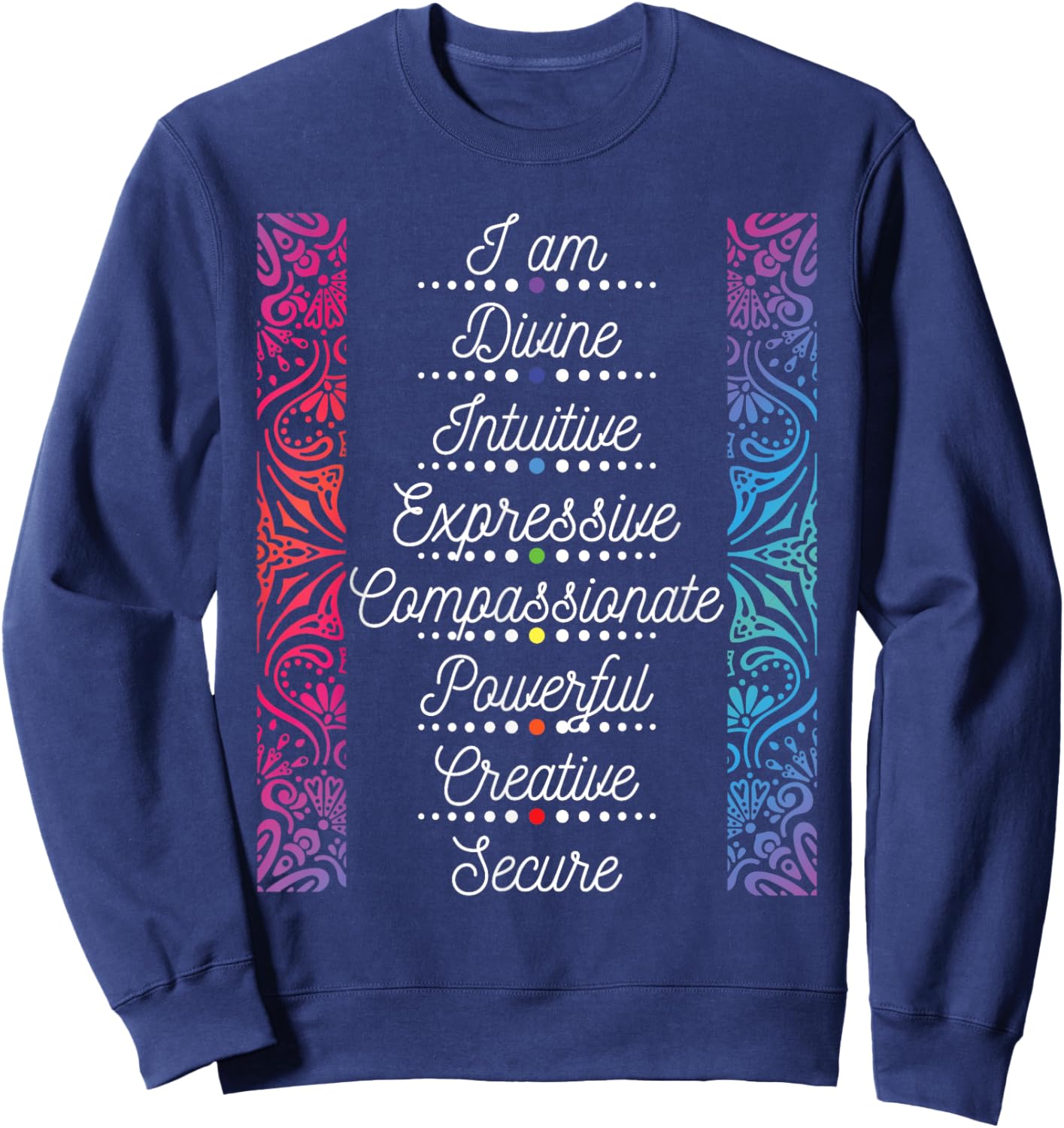 I Am Divine - Reiki Master Holistic Healer Chakra Healing Sweatshirt - Sweatshirt | Navy