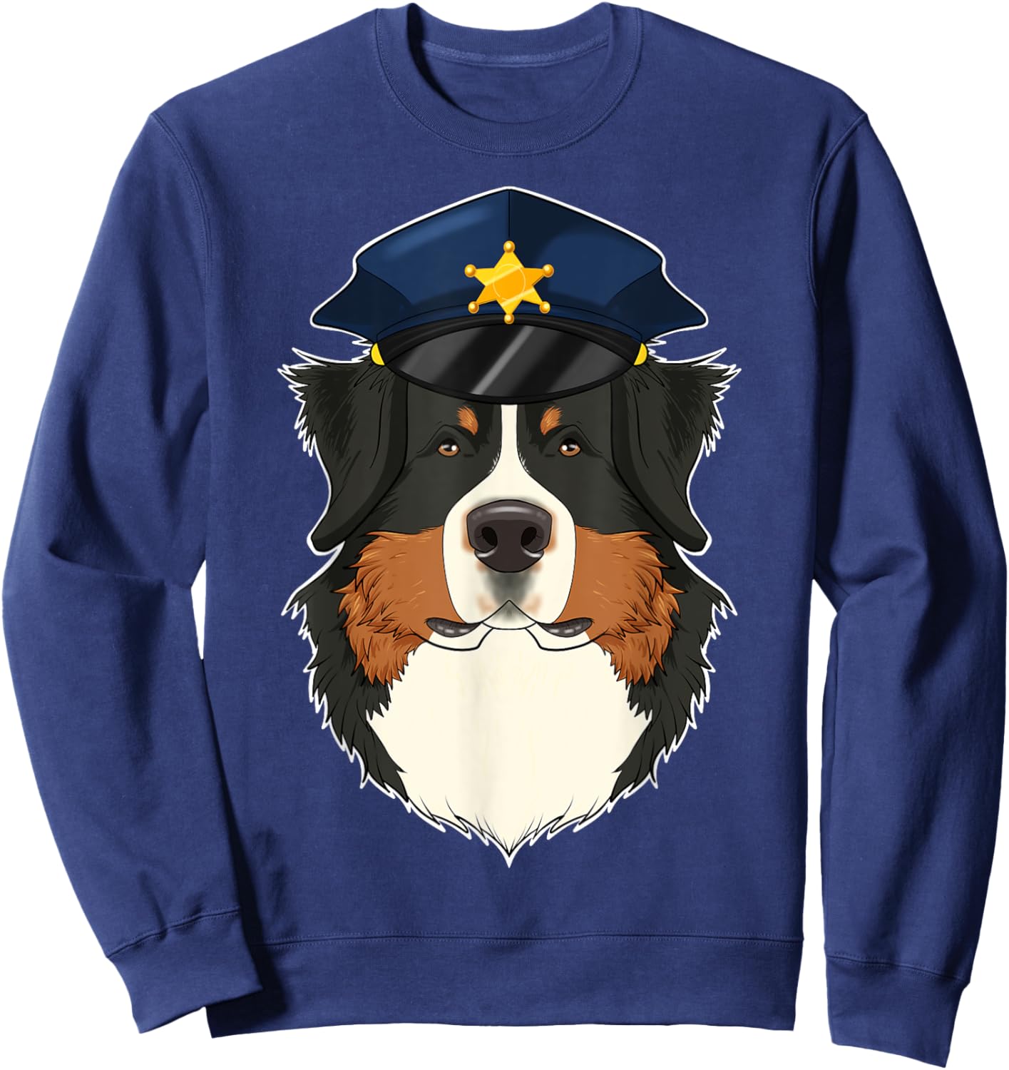 Canine Handler I Police Dog I Police Bernese Mountain Dog Sweatshirt - Sweatshirt | Navy