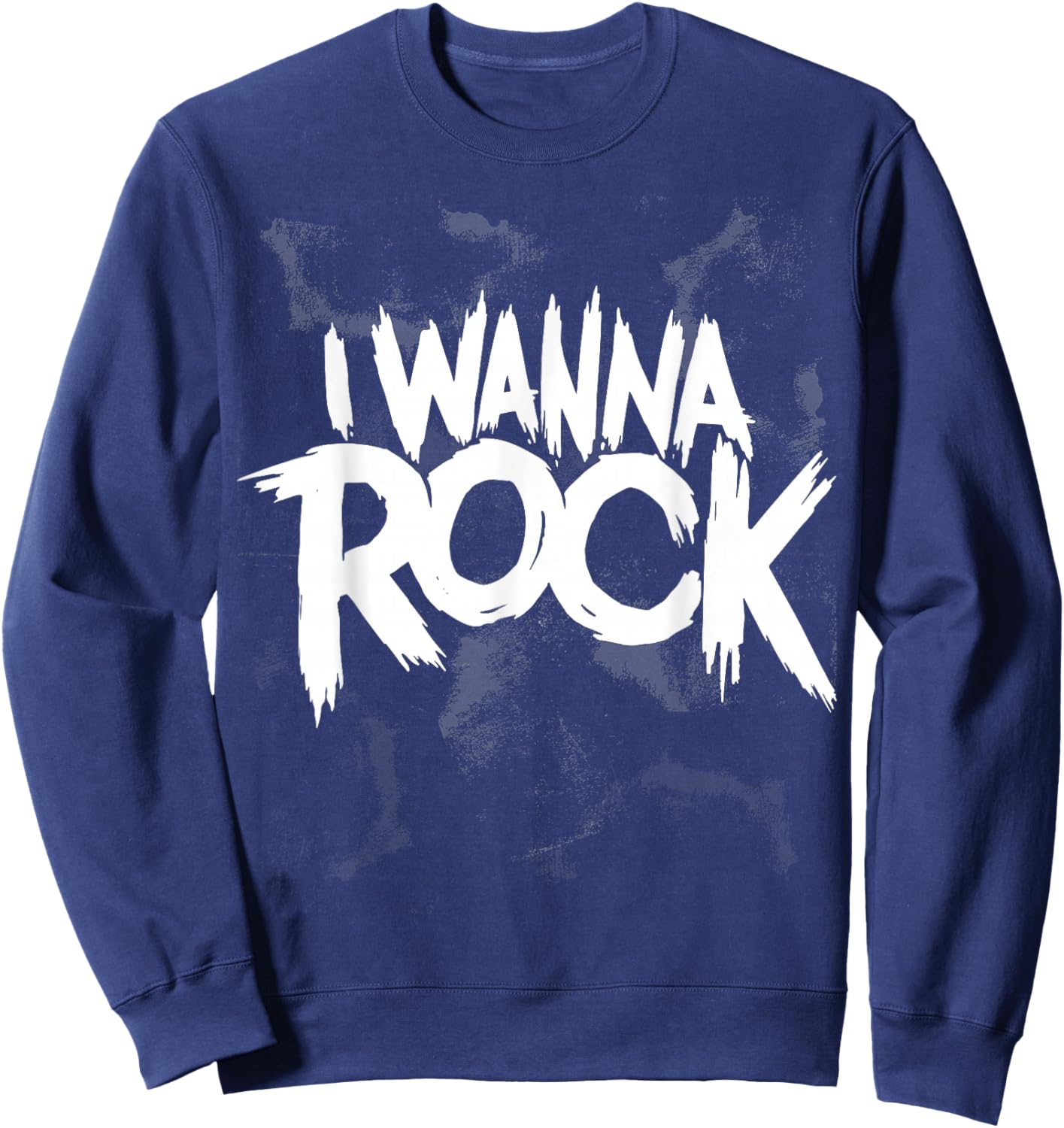 I wanna rock - unique hand drawn style Sweatshirt - Sweatshirt | Navy