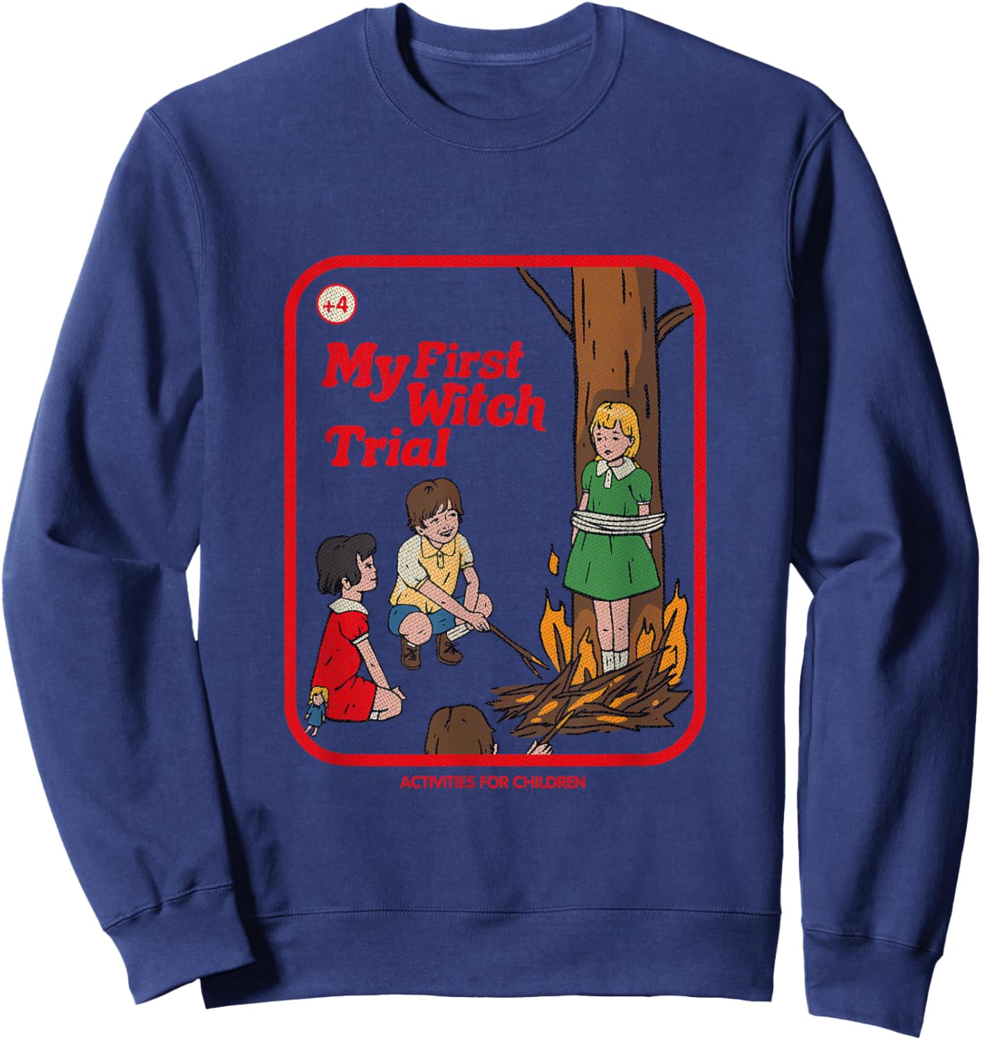 My First Witch Trial Vintage Childgame Horror Goth Punk Premium Sweatshirt - Sweatshirt | Navy