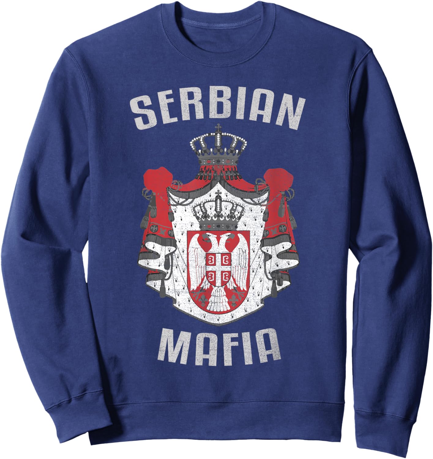 Serbian Mafia Serbia Eagle Sweatshirt - Sweatshirt | Navy