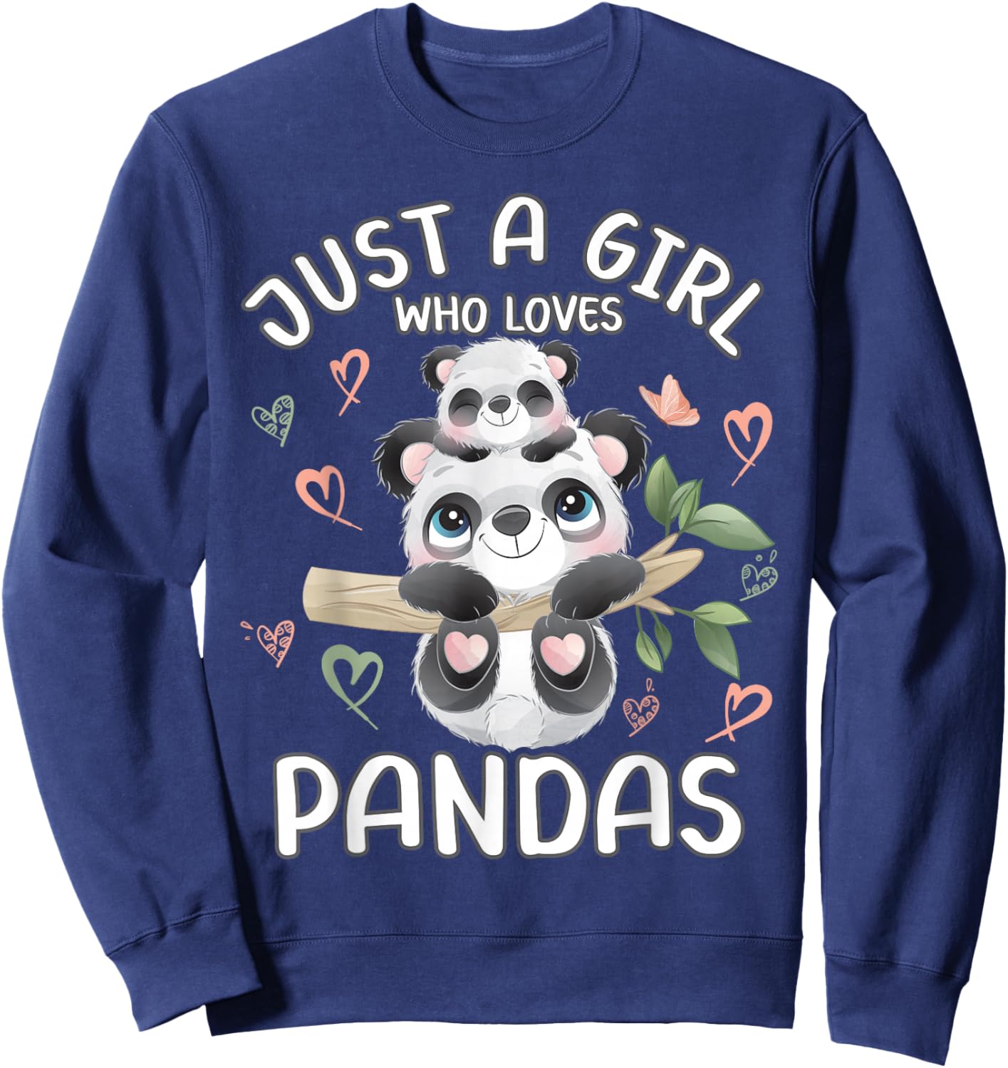 Just A Girl Who Loves Pandas for Teen Girls Panda Mommy Sweatshirt - Sweatshirt | Navy