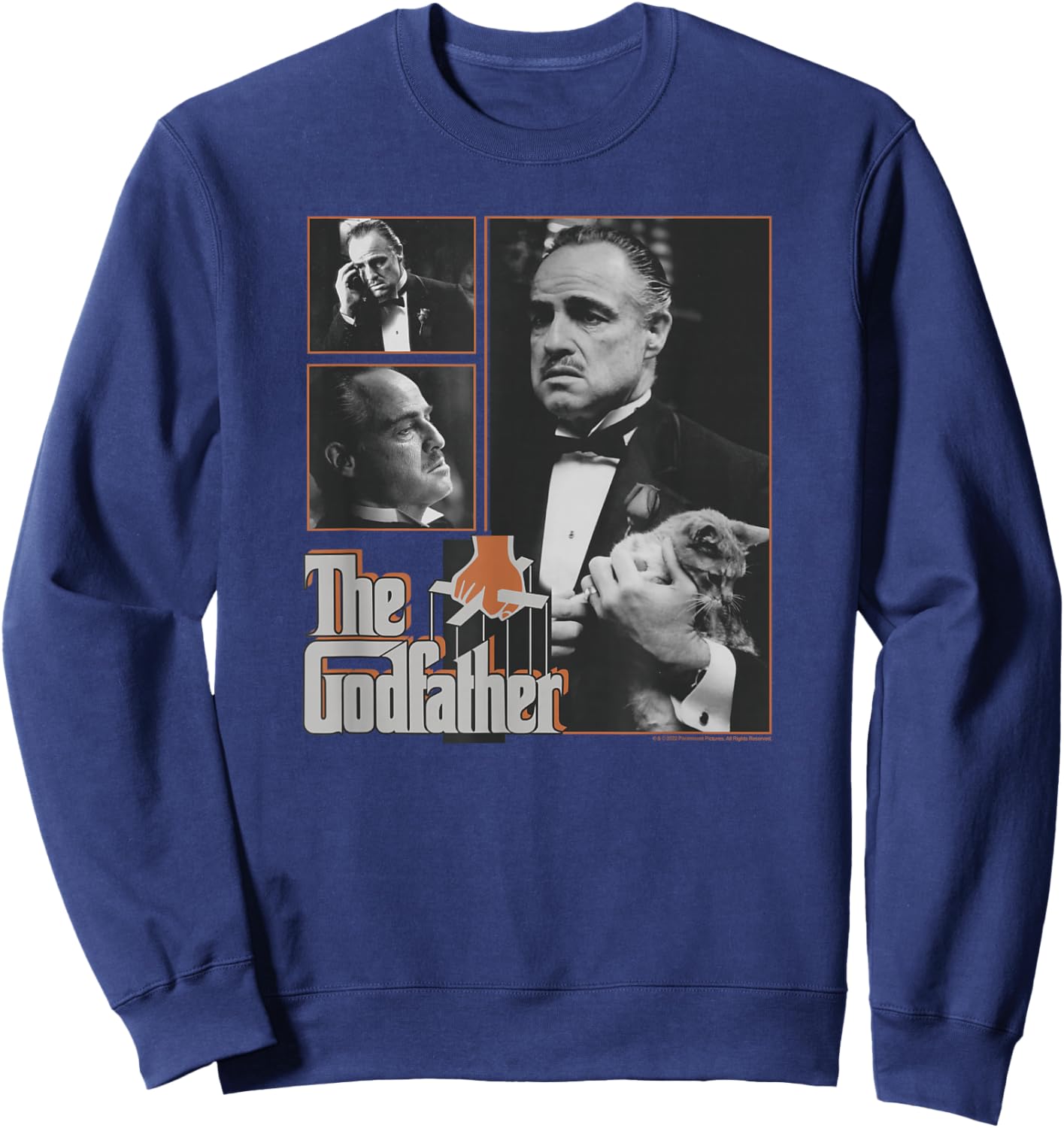 The Godfather Don Vito Corleone Cat Poster Sweatshirt - Sweatshirt | Navy