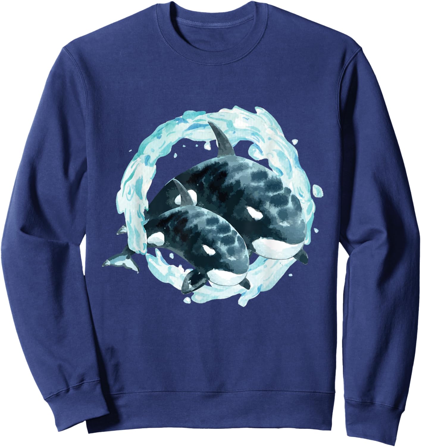 Whale Lover Art - Whales Marine Biologist Wildlife Sweatshirt - Sweatshirt | Navy