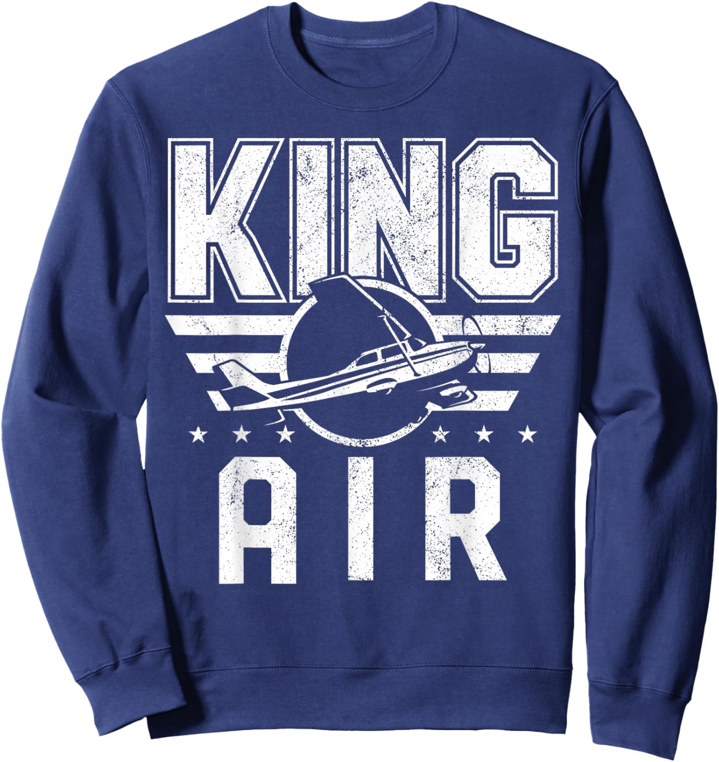 Airplane Pilot Vintage King Air Sweatshirt - Sweatshirt | Navy
