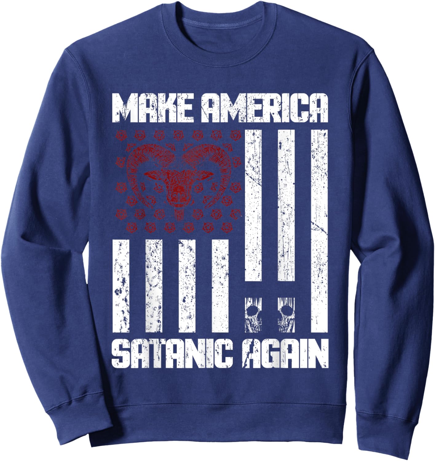 Make America Satanic Again Sweatshirt - Sweatshirt | Navy