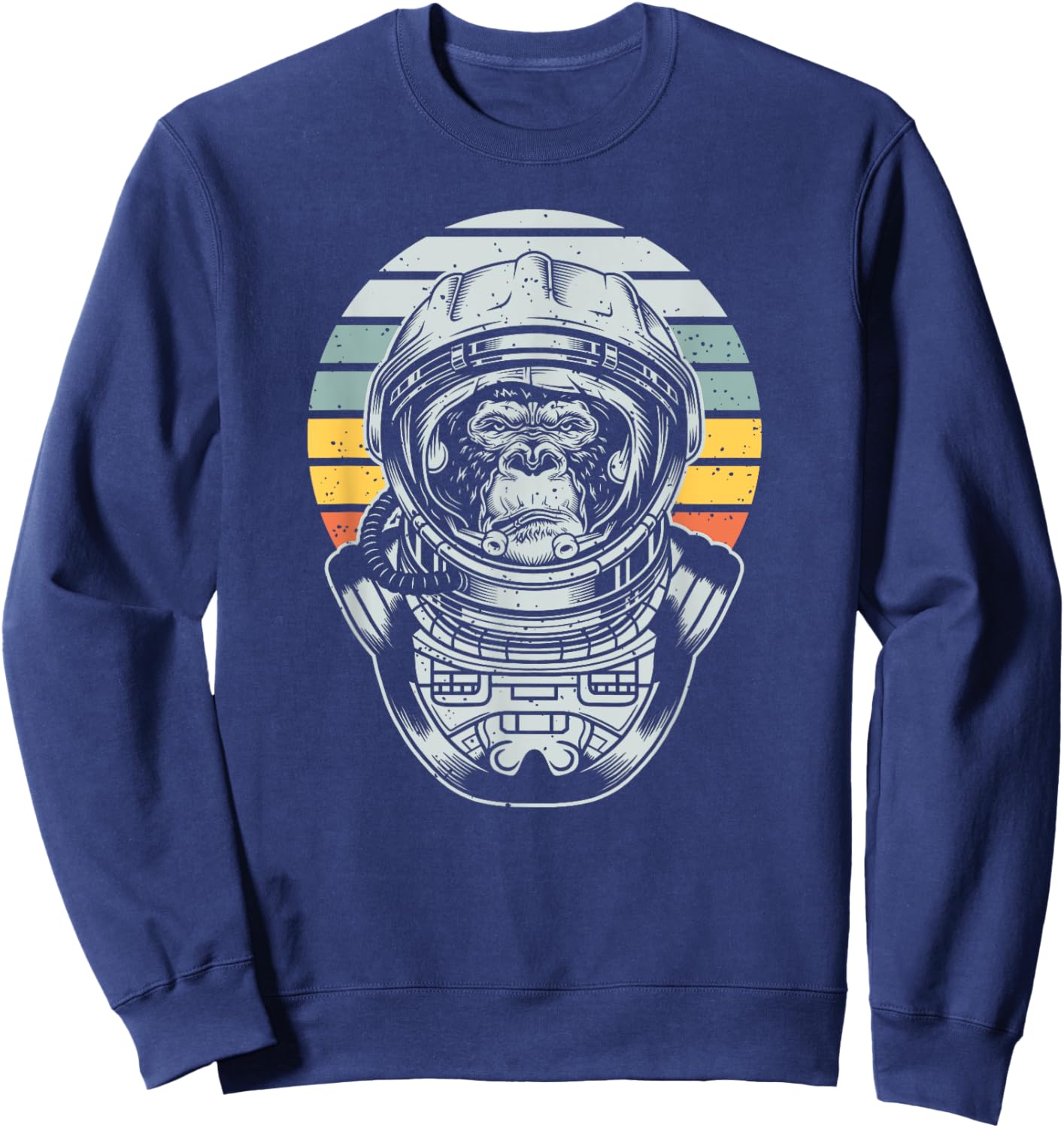 Retro Astronaut Space Monkey Sweatshirt - Sweatshirt | Navy