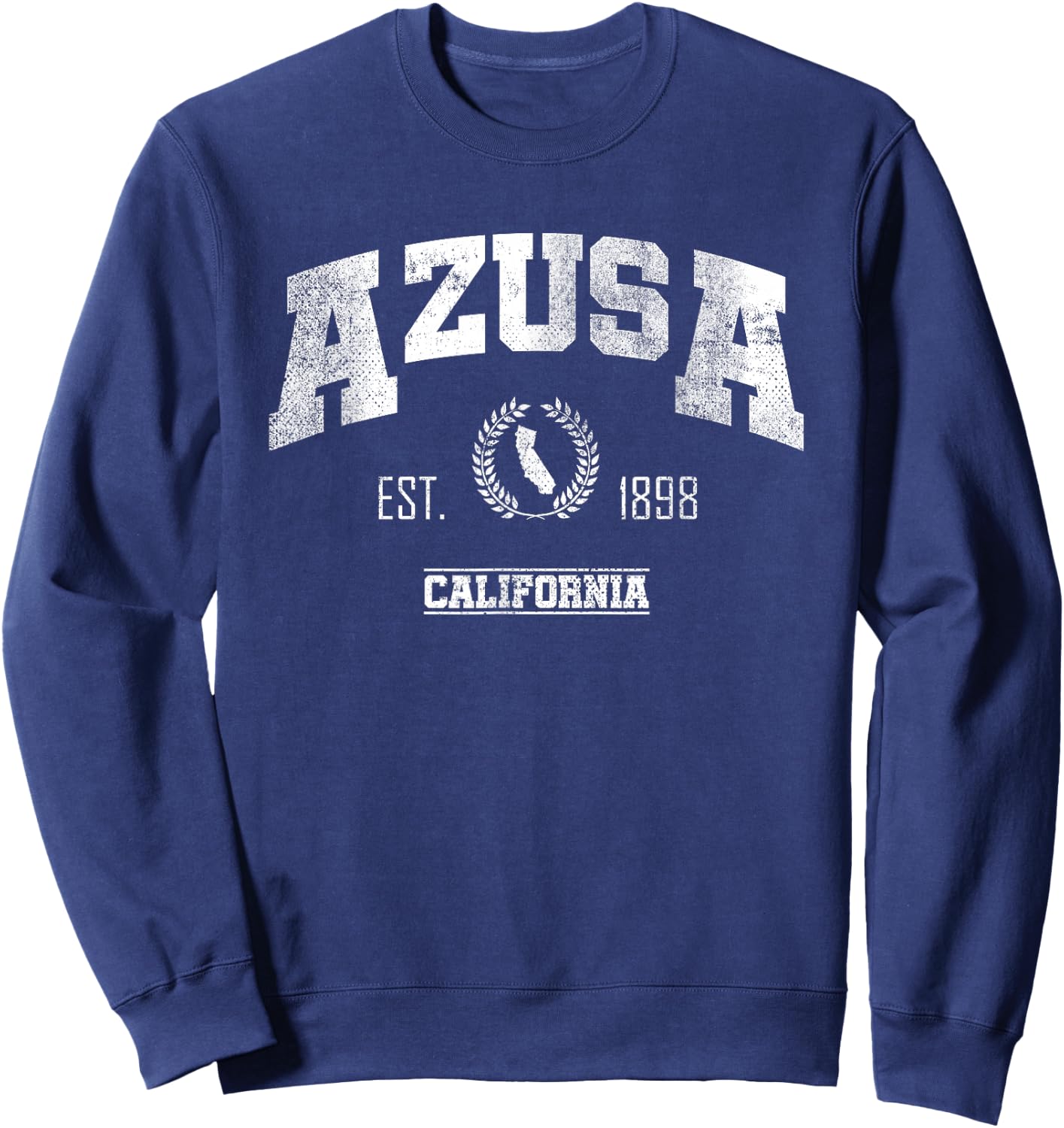 Azusa CA | California | Vintage Throwback Sweatshirt - Sweatshirt | Navy
