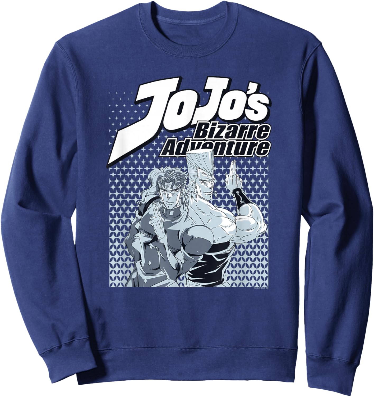 JoJo's Bizarre Adventure Part 3 Kakyoin & Polnareff Anime Sweatshirt - Sweatshirt | Navy