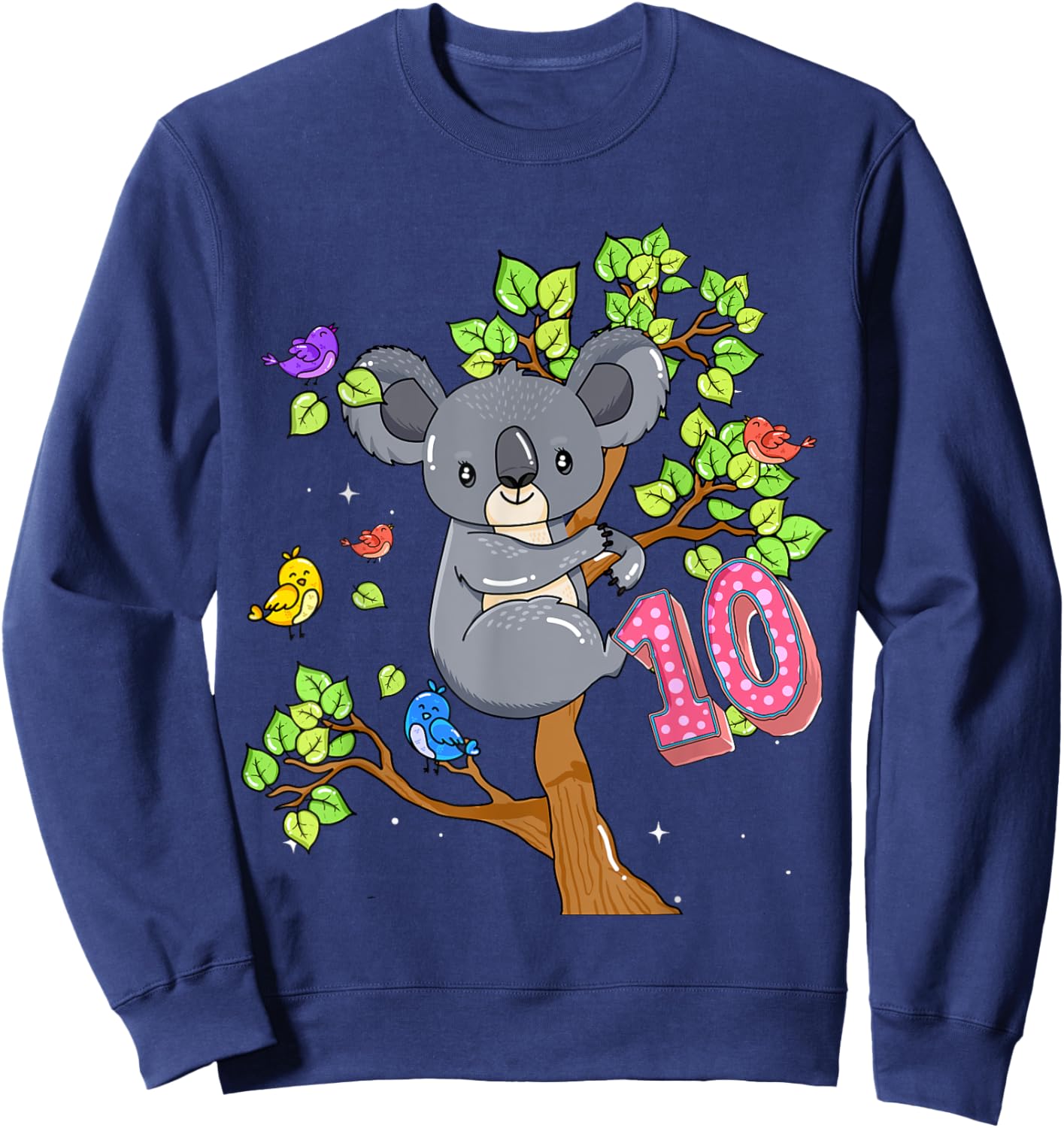 Koala Bear 10th Birthday Girl 10 Year Old Birthday Koalas Bd Sweatshirt - Sweatshirt | Navy