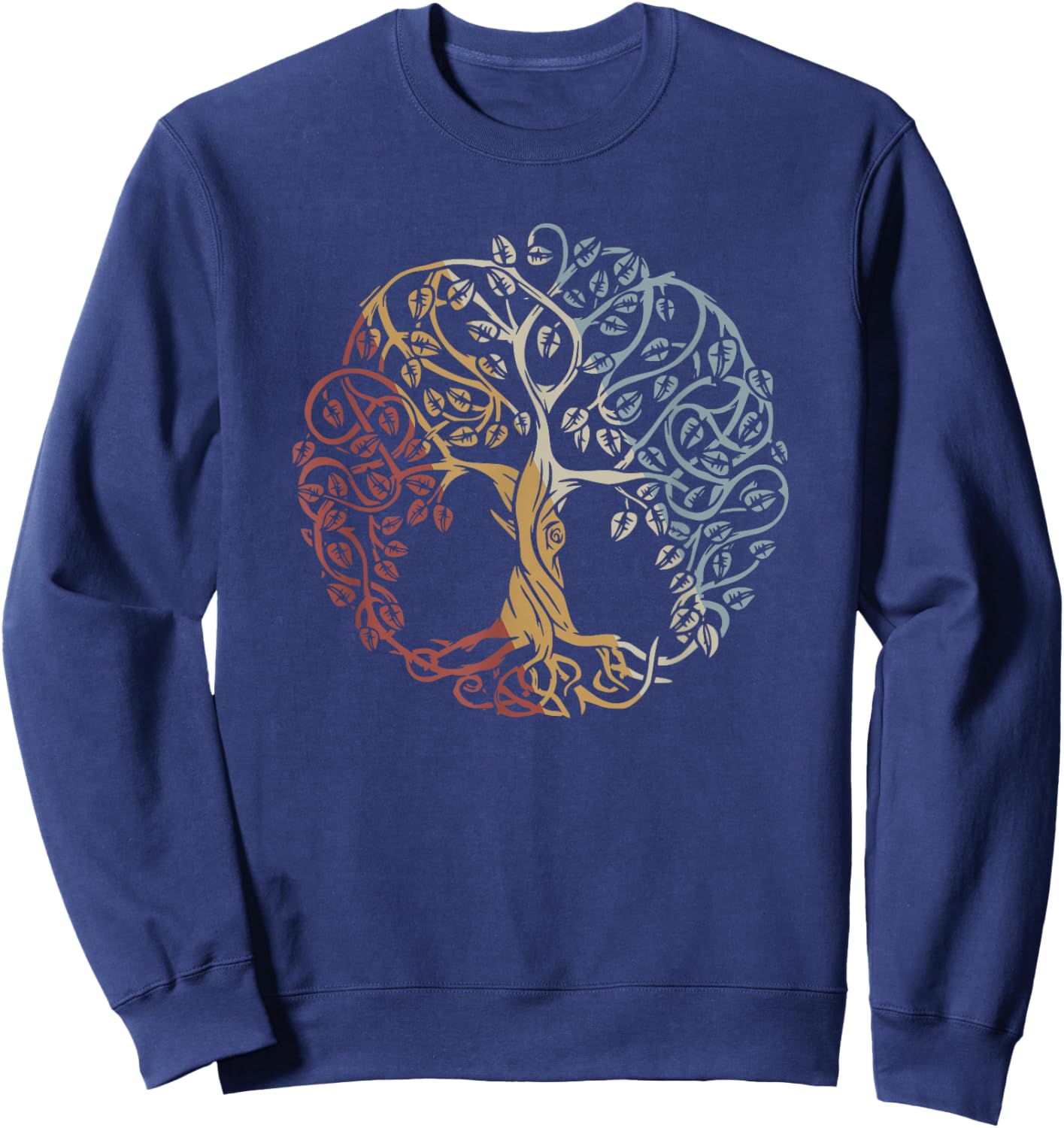 Tree Of Life Retro Style Vintage Sweatshirt - Sweatshirt | Navy