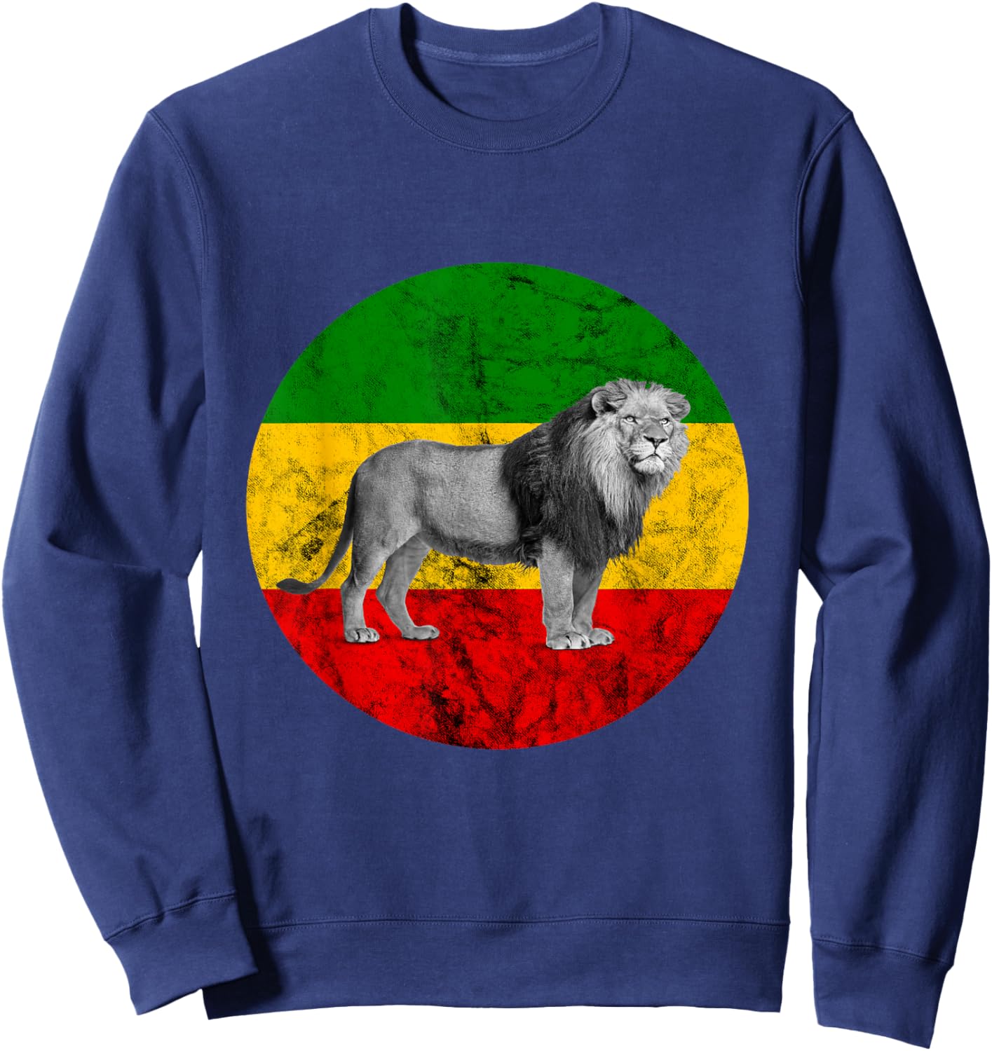 Rasta Reggae Lion Of Judah Rastafarian Lover Jamaican Pride Sweatshirt - Sweatshirt | Navy