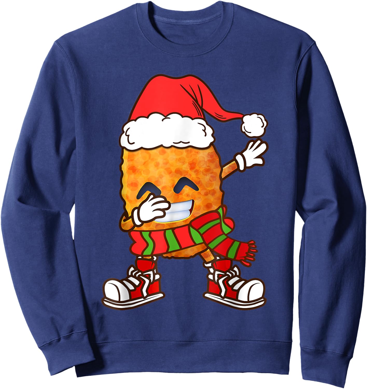Dabbing Chicken Nuggets Christmas Kids Boys Men Dab Xmas Sweatshirt - Sweatshirt | Navy