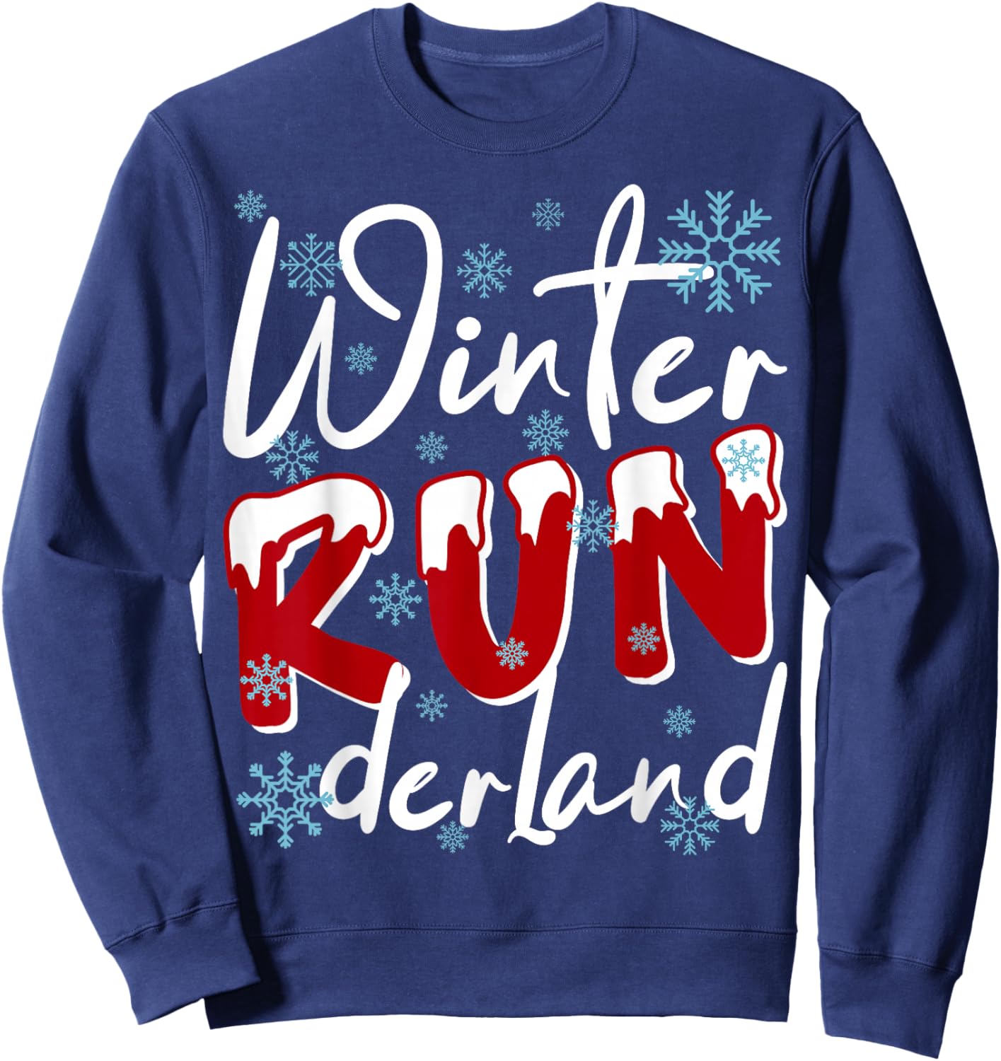 Christmas 5K Winter Run Derland Holiday Team Running Outfit Sweatshirt - Sweatshirt | Navy