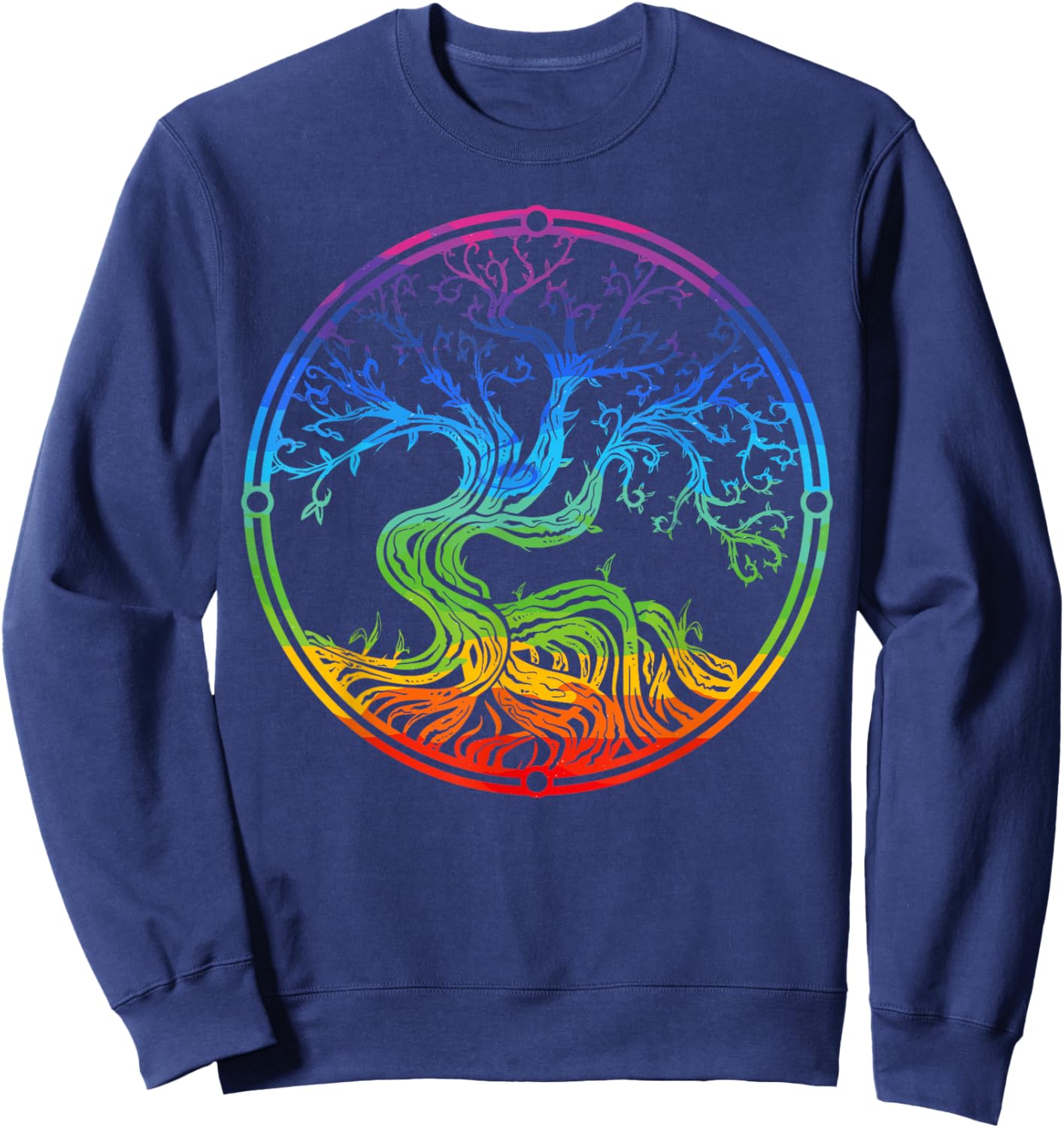 Tree Yggdrasil Viking Celtic Norse Life Symbol Sweatshirt - Sweatshirt | Navy