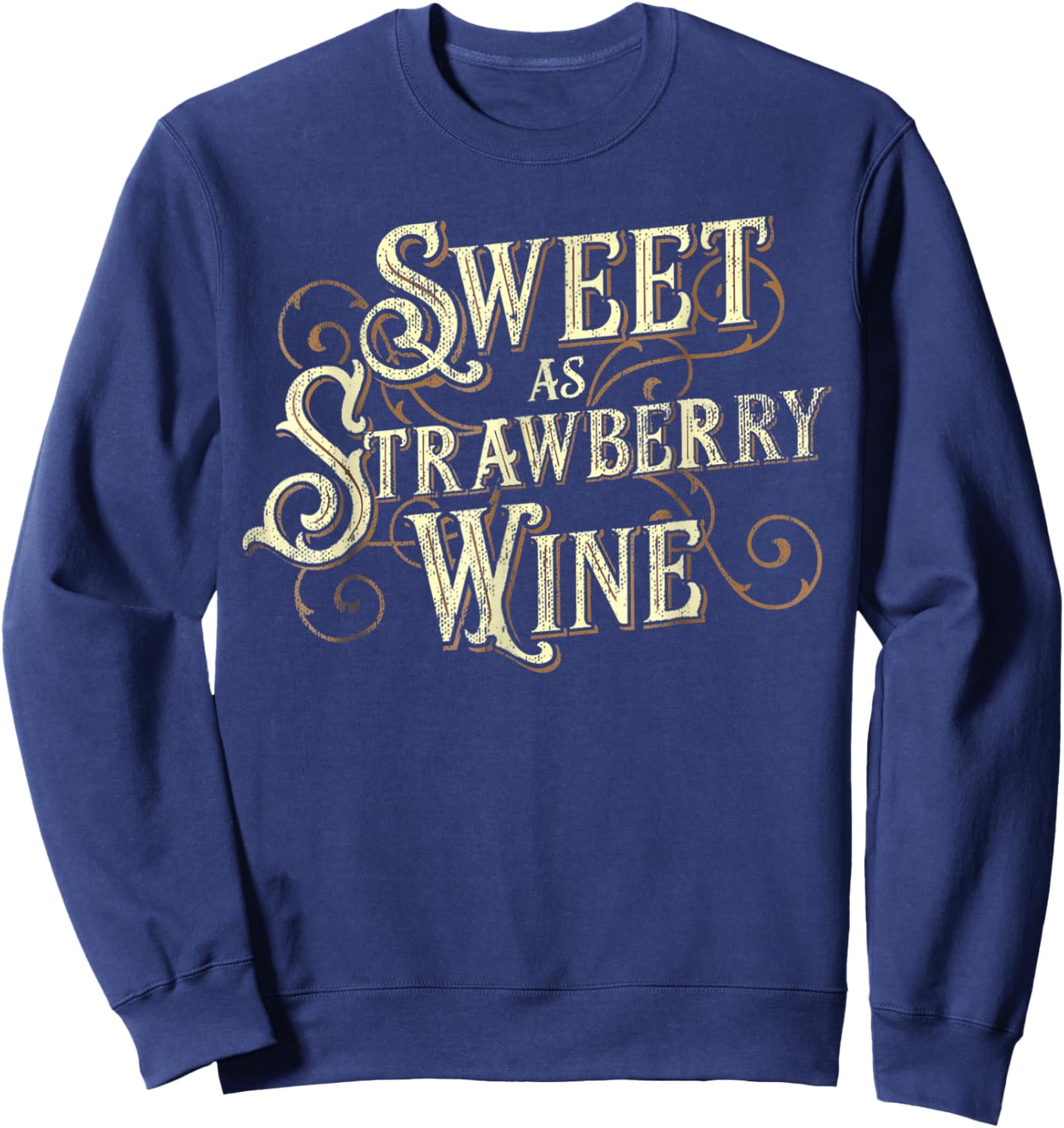 Sweet as Strawberry Wine ladies designer Country Sweatshirt - Sweatshirt | Navy