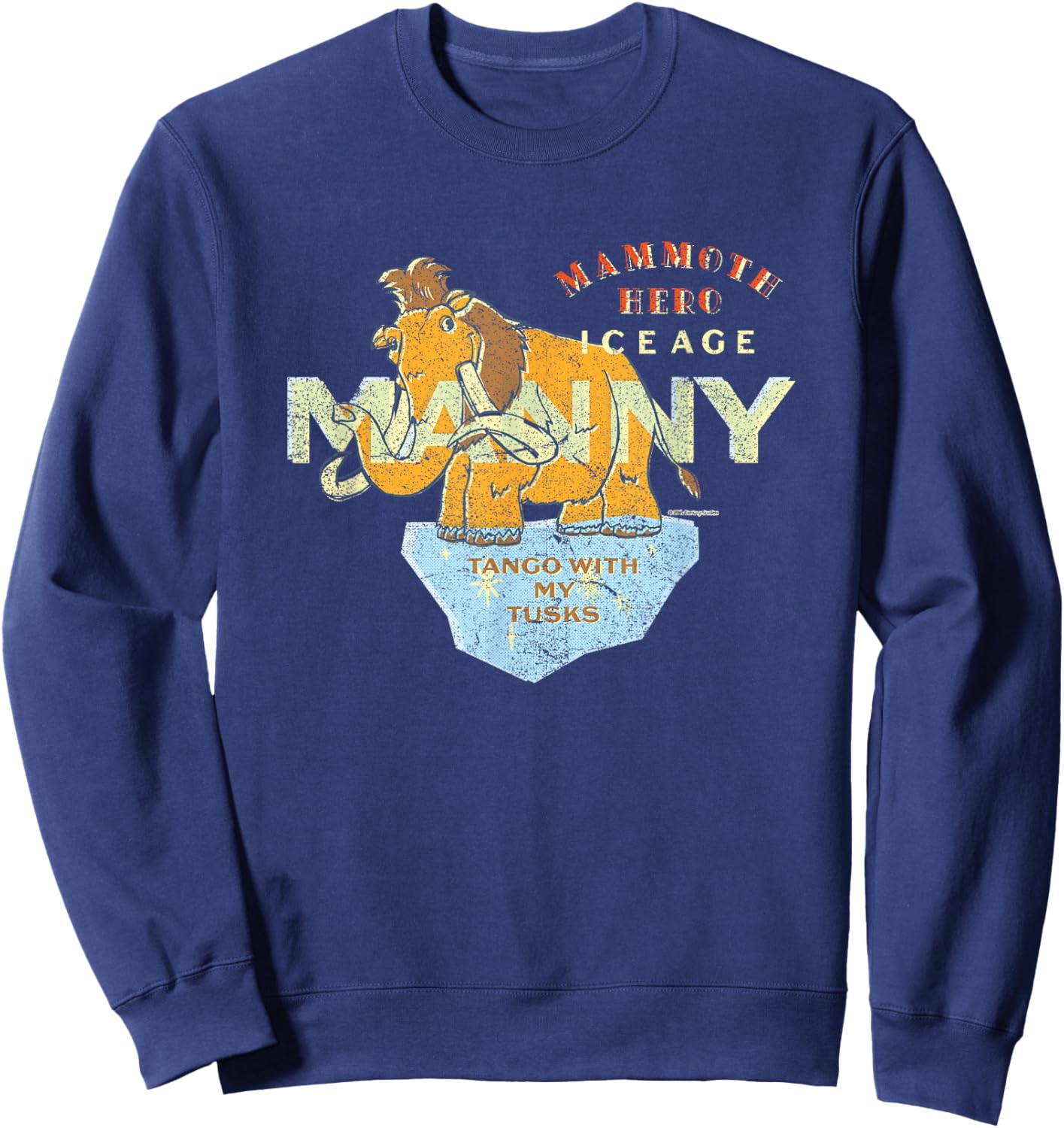 Ice Age Manny Mammoth Hero Tango with My Tusks Sweatshirt - Sweatshirt | Navy