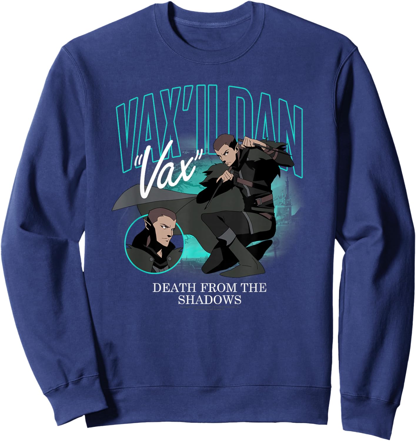 The Legend of Vox Machina Vax’ildan Small Sweatshirt - Sweatshirt | Navy
