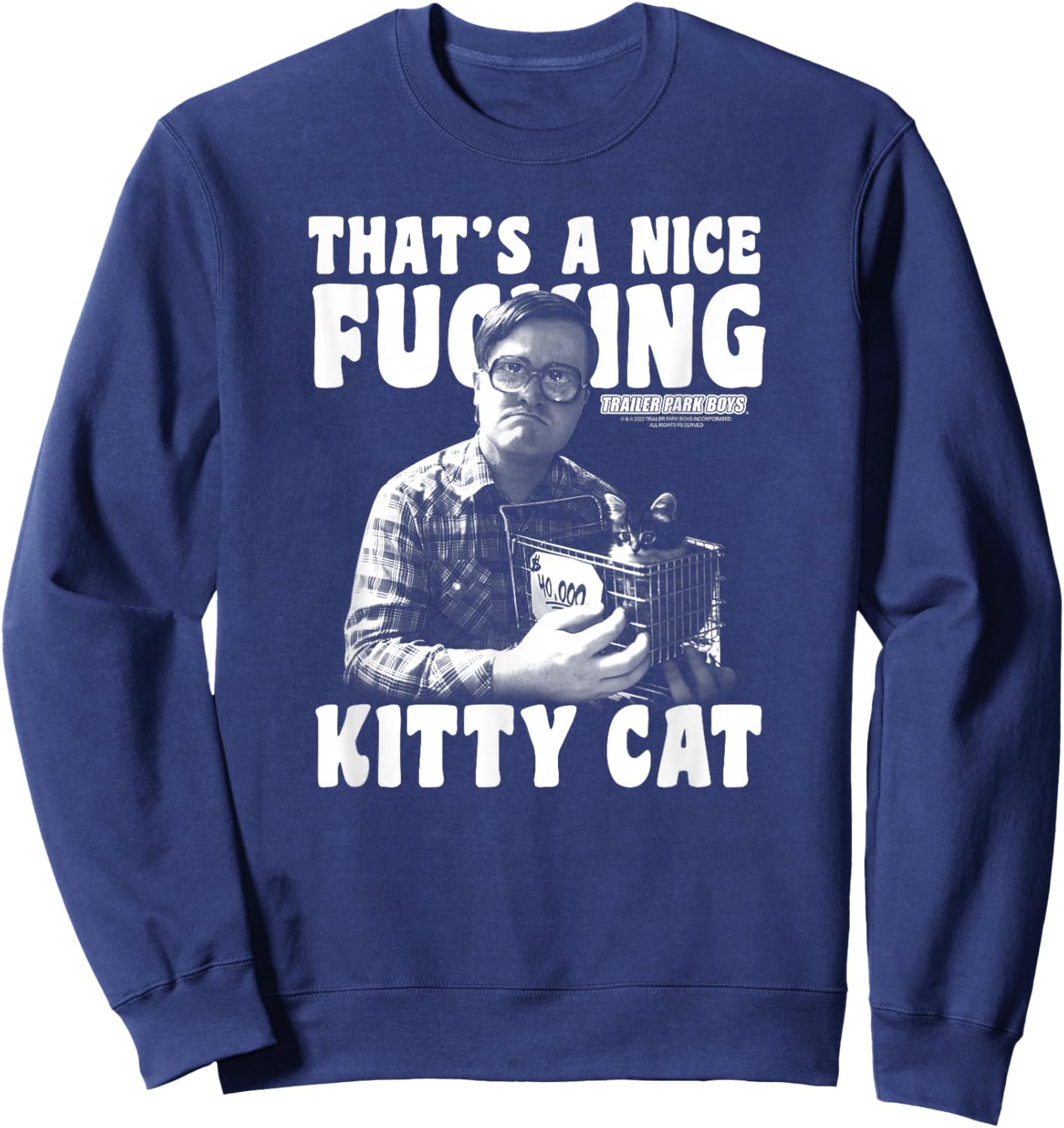 Trailer Park Boys Bubbles Kitty Cat Sweatshirt - Sweatshirt | Navy