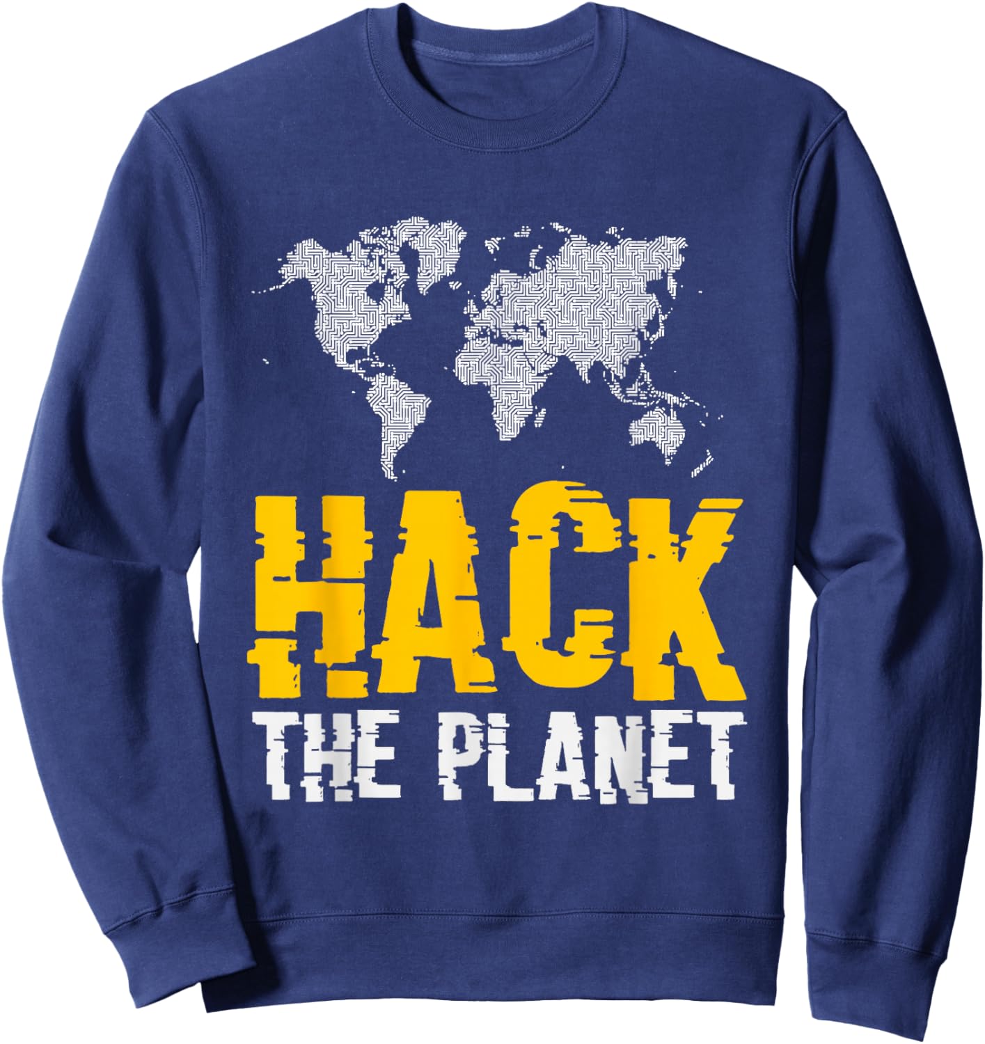 Hack The Planet Sweatshirt - Sweatshirt | Navy